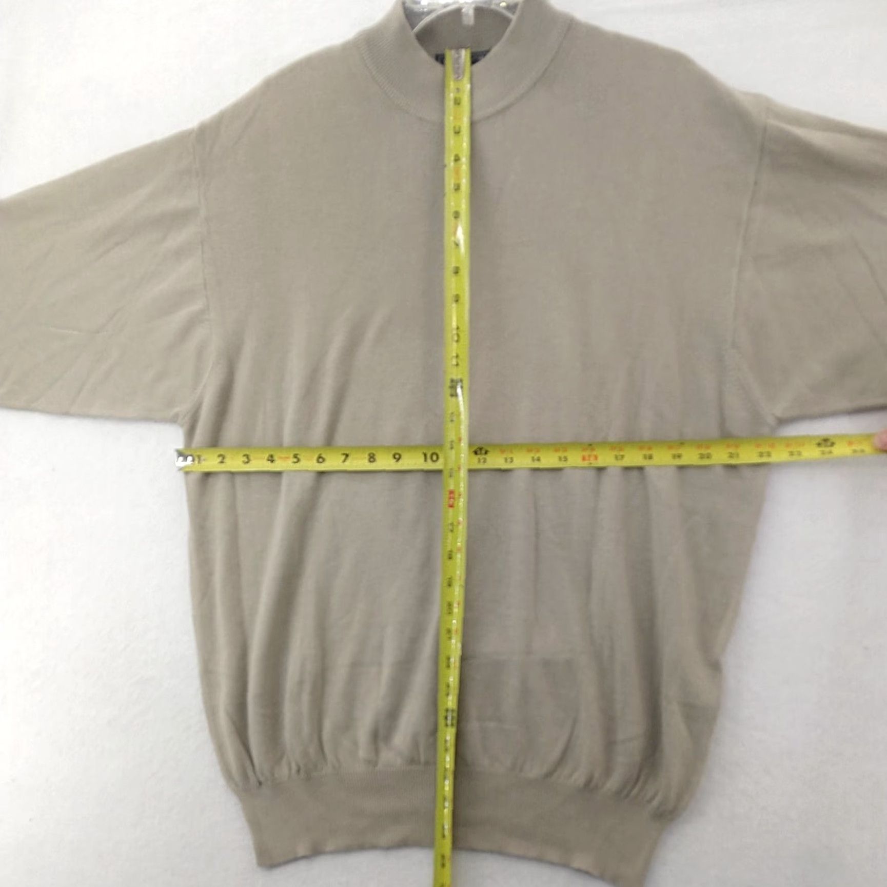 Vintage BOCCI Men Sweater Knit WoolModal Crew Neck Long Sleeve Beige Size L Size US L / EU 52-54 / 3 - 3 Thumbnail