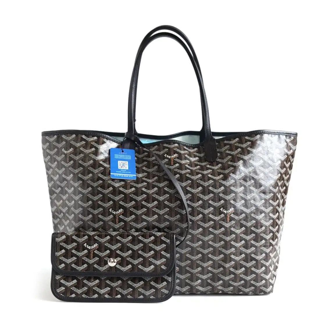 Goyard GOYARD Saint Louis Small black coated canvas print handbag silver hardware sub-p Size ONE SIZE - 1 Thumbnail