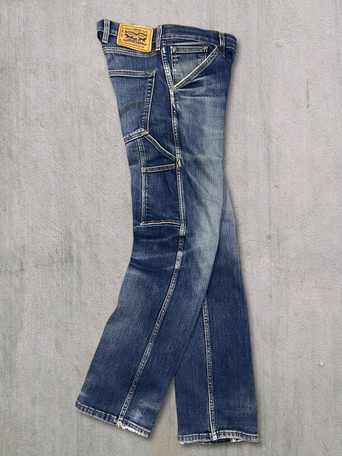 Levi's LEVI’S WORKWEAR 505 Faded Blue Wash Carpenter Jeans Size US 30 / EU 46 - 3 Thumbnail