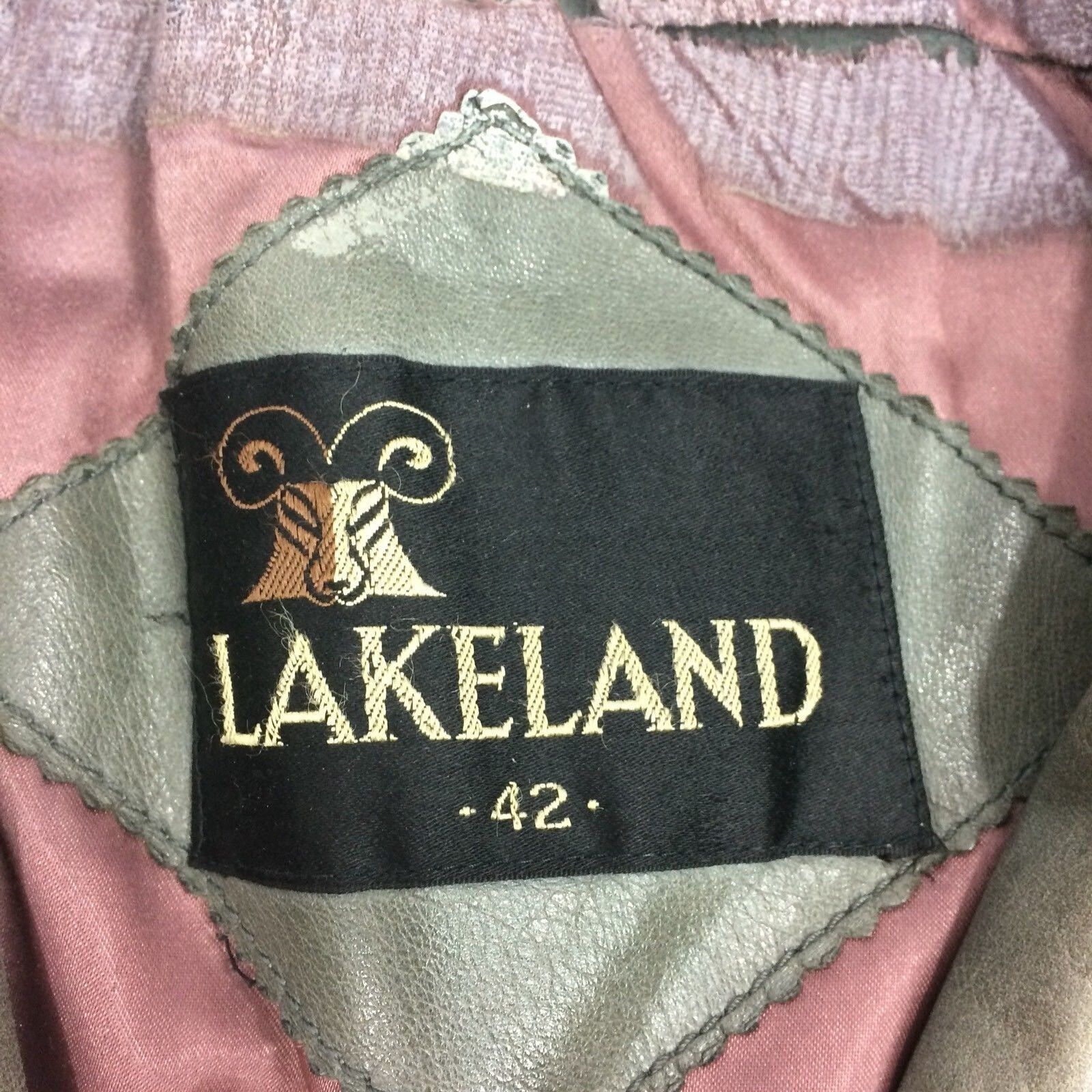 Other Vtg Lakeland Gray DISTRESSED Leather Motorcycle Jacket Size US L / EU 52-54 / 3 - 4 Thumbnail