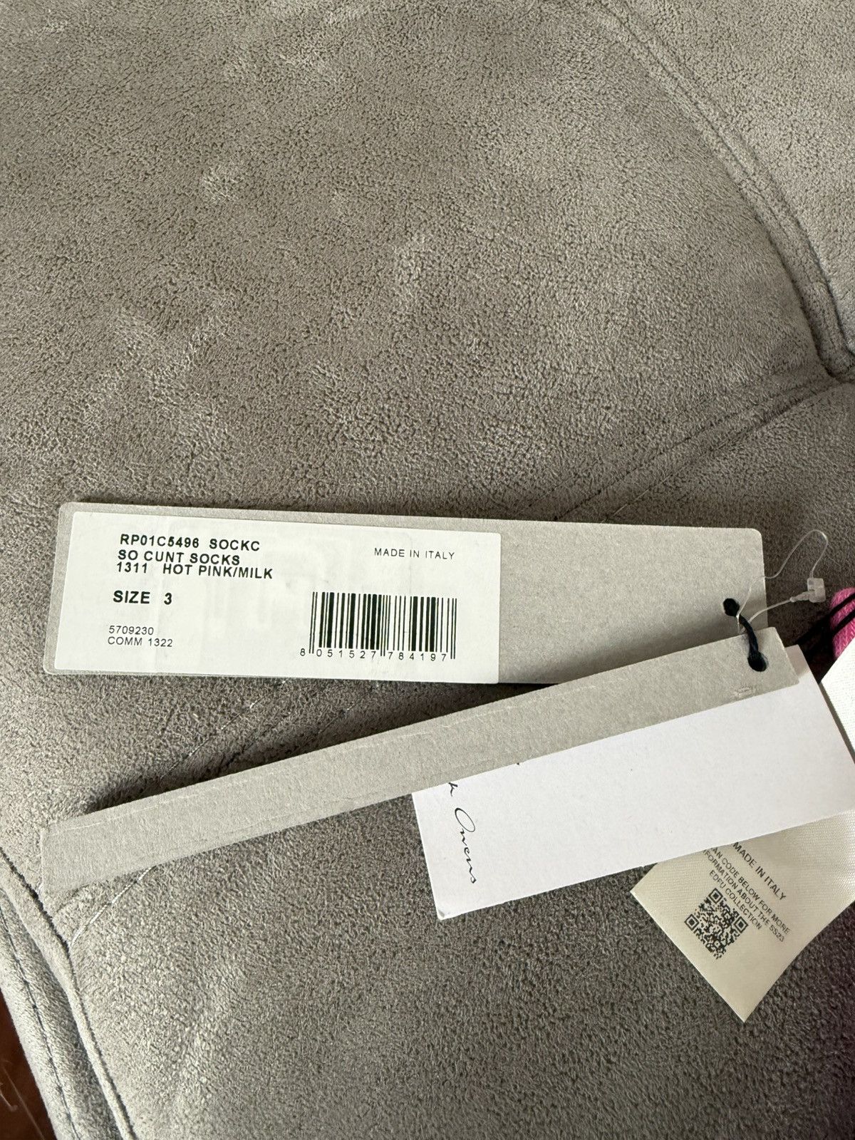 Rick Owens 🧦 so c*nt socks Size ONE SIZE - 4 Thumbnail