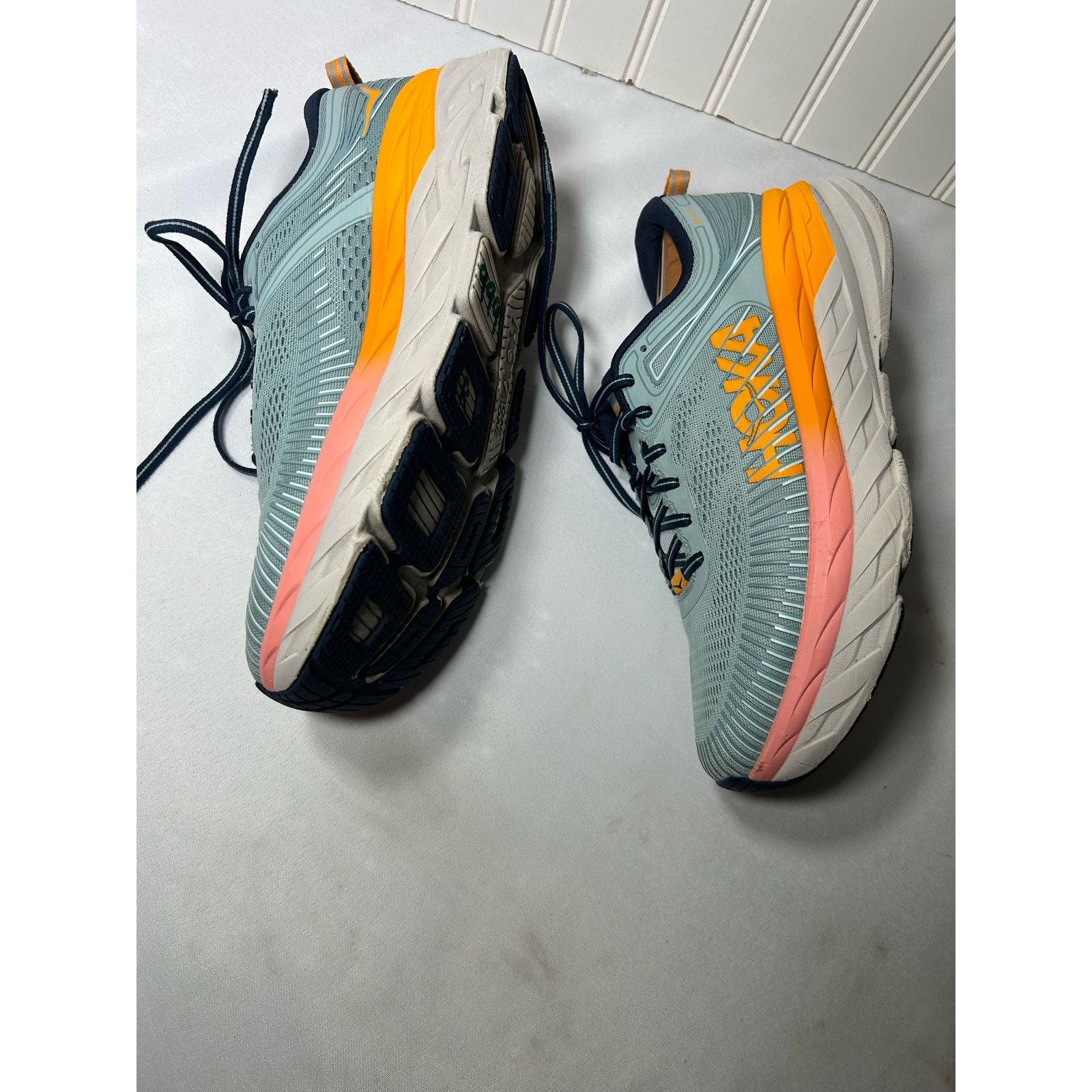Hoka Hoka One One Bondi 7 Running Shoes Womens 10.5 Blue Size US 10.5 / IT 40.5 - 2 Thumbnail