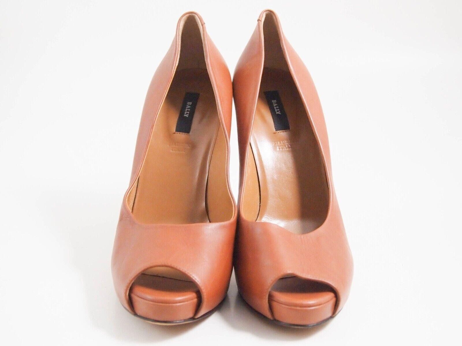 Bally Bally Platform Heels Brown Leather Womens US 7 EU 37.5 Size US 7 / IT 37 - 3 Thumbnail