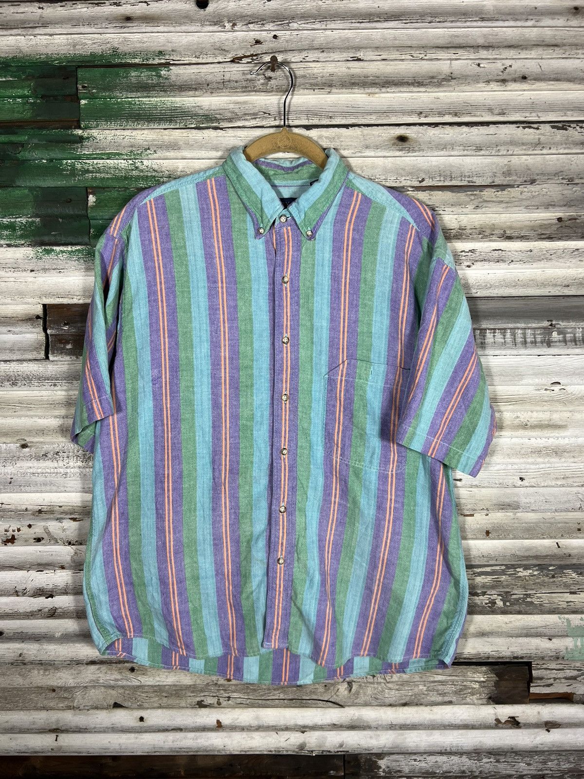 Vintage Vintage Striped Shirt Size US L / EU 52-54 / 3 - 1 Thumbnail