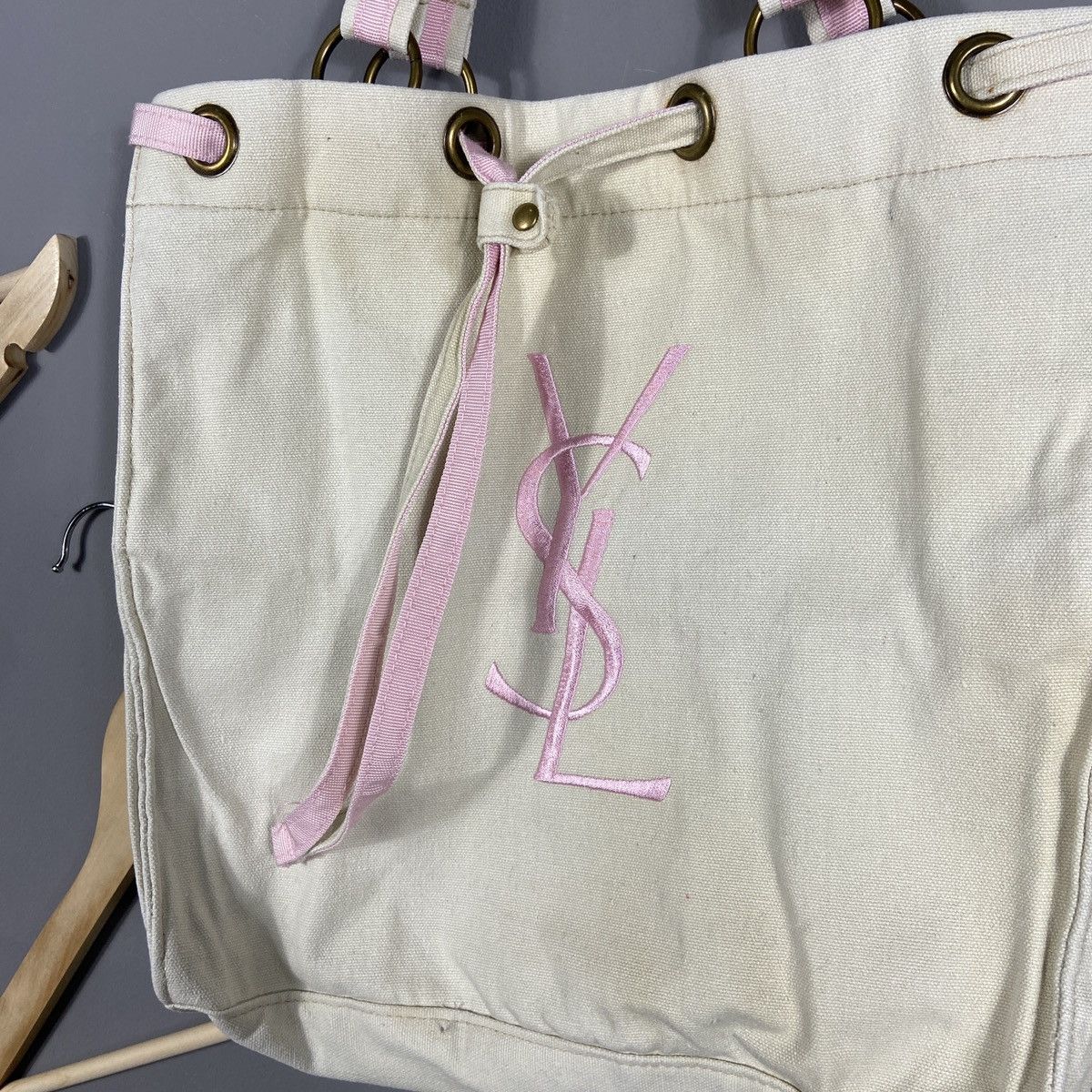 Designer × Yves Saint Laurent YSL YvesSaintLaurent Parfums Tote Canvas Bag Size ONE SIZE - 2 Thumbnail