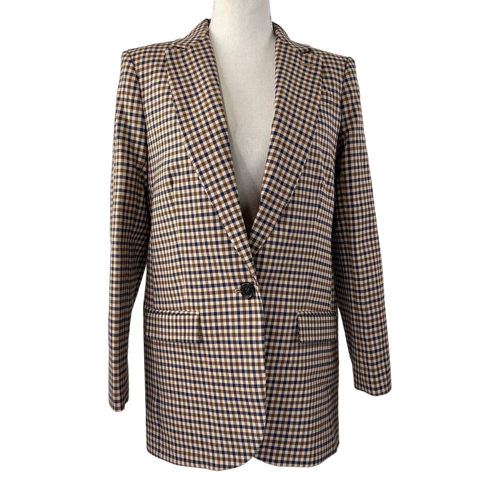 J.Crew J. Crew Alfie Check Blazer Italian Stretch Wool BA482 Size XS / US 0-2 / IT 36-38 - 12 Thumbnail