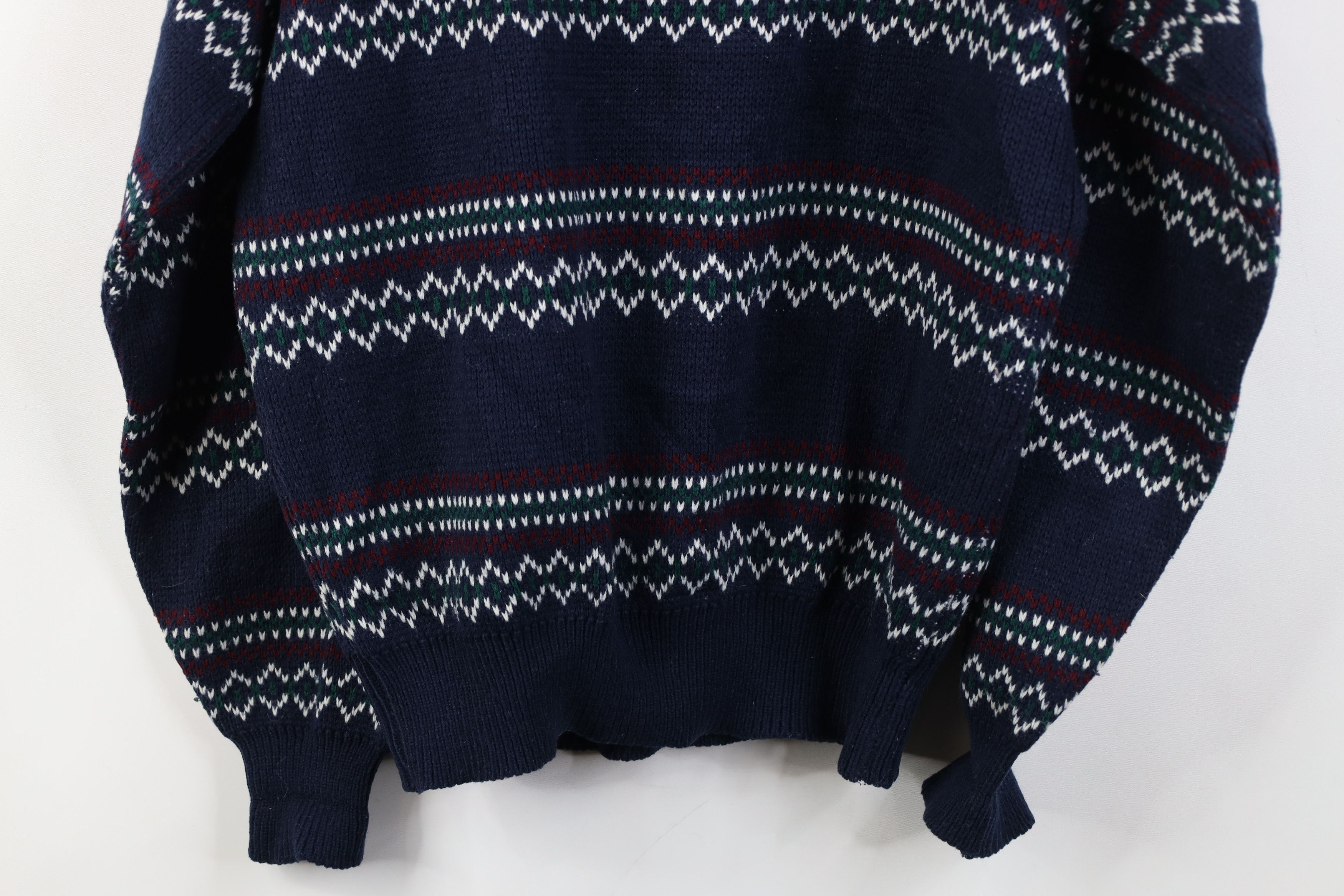 Vintage Vintage 90s Streetwear Fair Isle Knit Crewneck Sweater Size US L / EU 52-54 / 3 - 10 Thumbnail