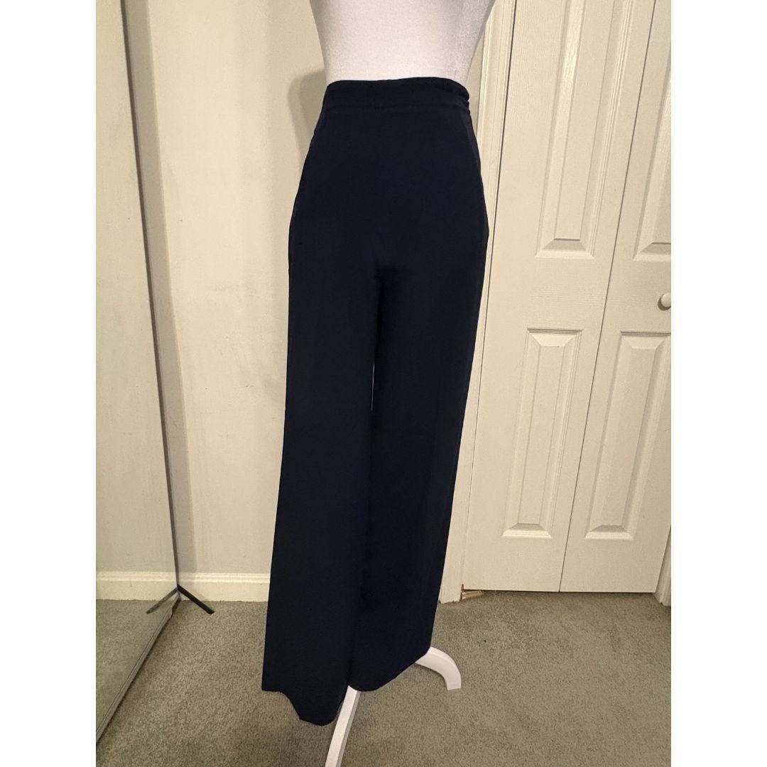Roland Mouret Roland Mouret Blue Wide Leg High-Rise Pants – Size 2 Size 26" / US 2 / IT 38 - 5 Thumbnail
