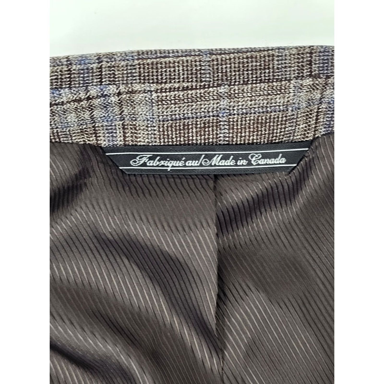 Vintage S. Cohen Guabello Portly Wool Sport Coat Blazer Men 52R Brown Plaid Jacket Mockups: Business Casual Size 52R - 6 Thumbnail