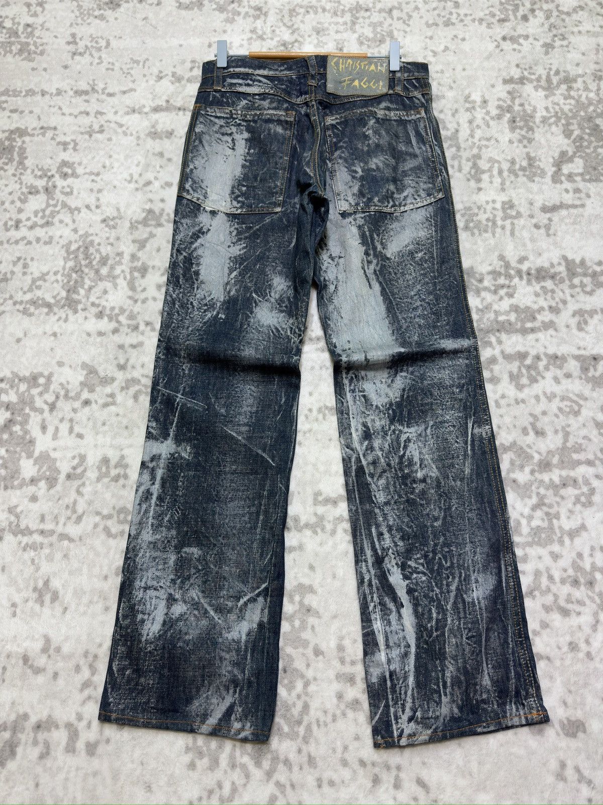 Vintage Vintage Christian Faggi Paint Splatter Denim Jeans Size US 30 / EU 46 - 2 Thumbnail