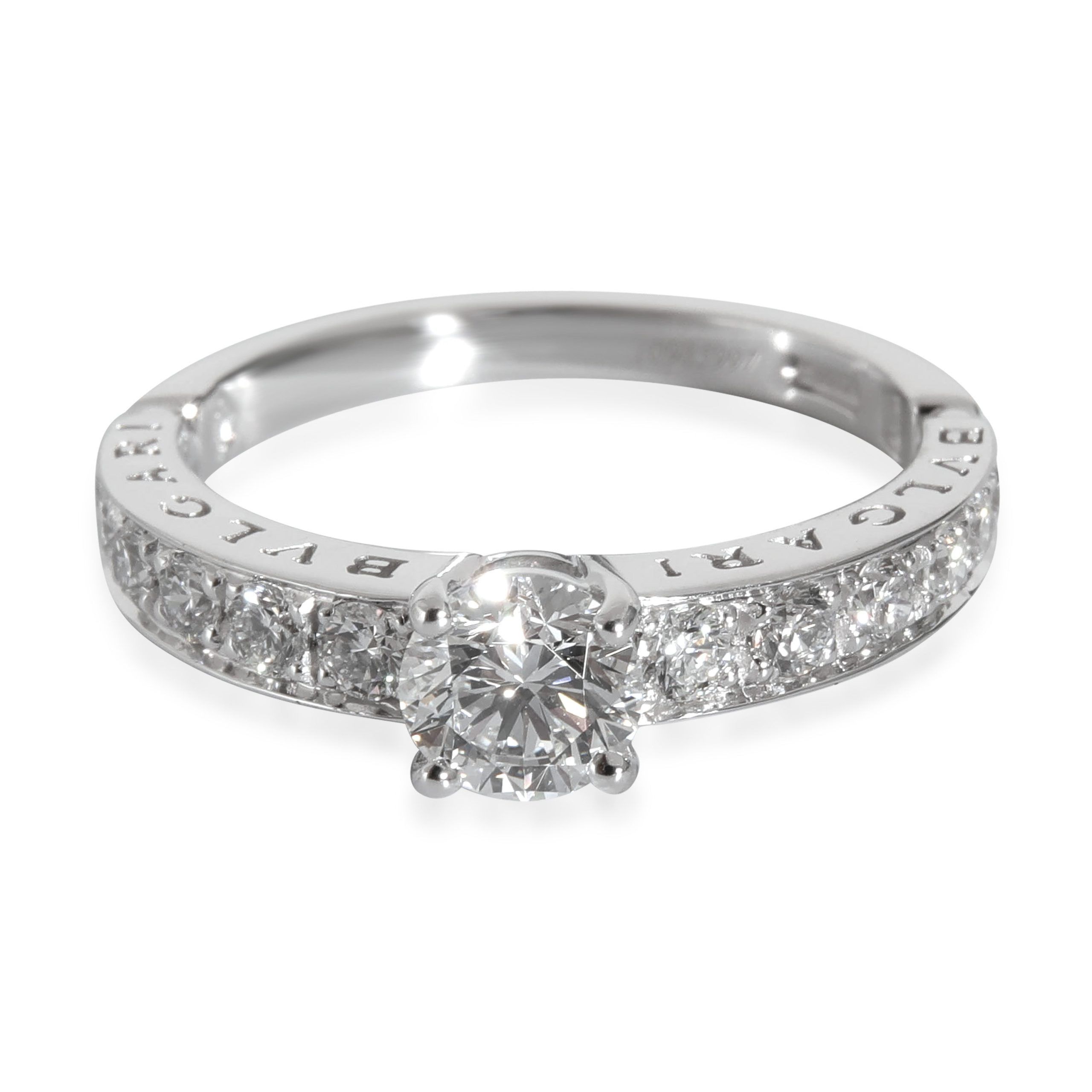 image of Bvlgari Engagement Ring In Platinum E Vs2 0.71 Ctw in Silver, Women's