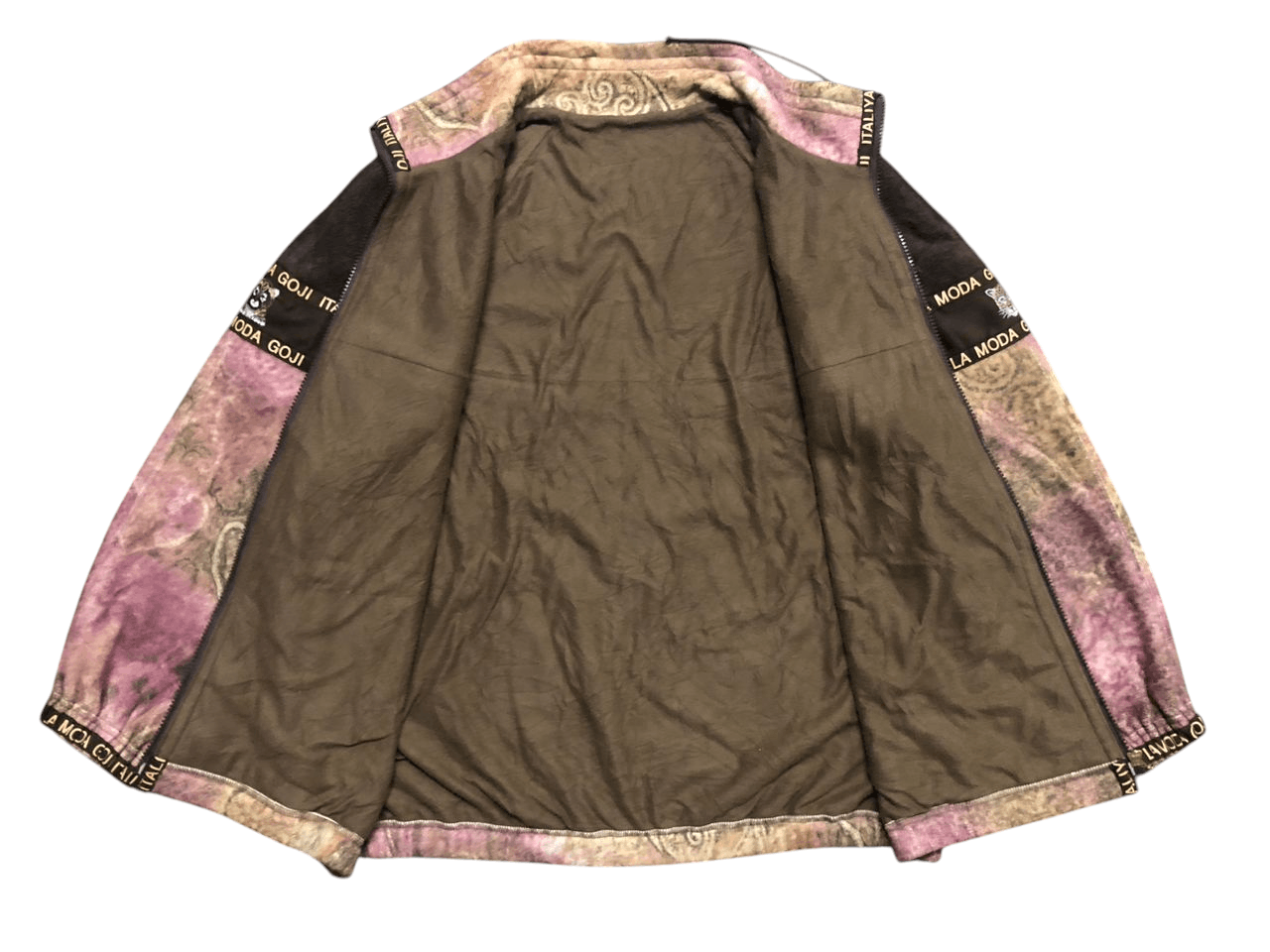 Japanese Brand Vintage La Moda Goji Full print Fleece Zipper Jacket Size L / US 10 / IT 46 - 3 Thumbnail