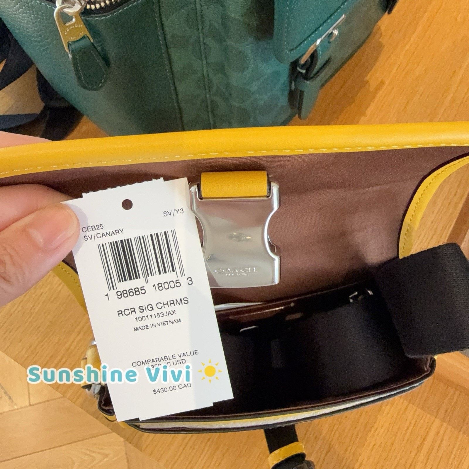 Coach NWT COACH Racer Crossbody bag Signature charms ceb25 Canary Size ONE SIZE - 7 Thumbnail