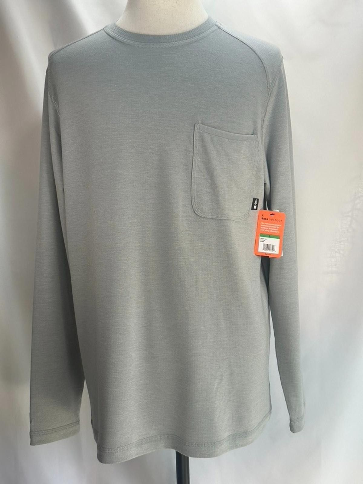 Bass Bass Outdoors Utili-Tee Pockets Logo Pullover T-Shirt Gray L Size US L / EU 52-54 / 3 - 1 Thumbnail