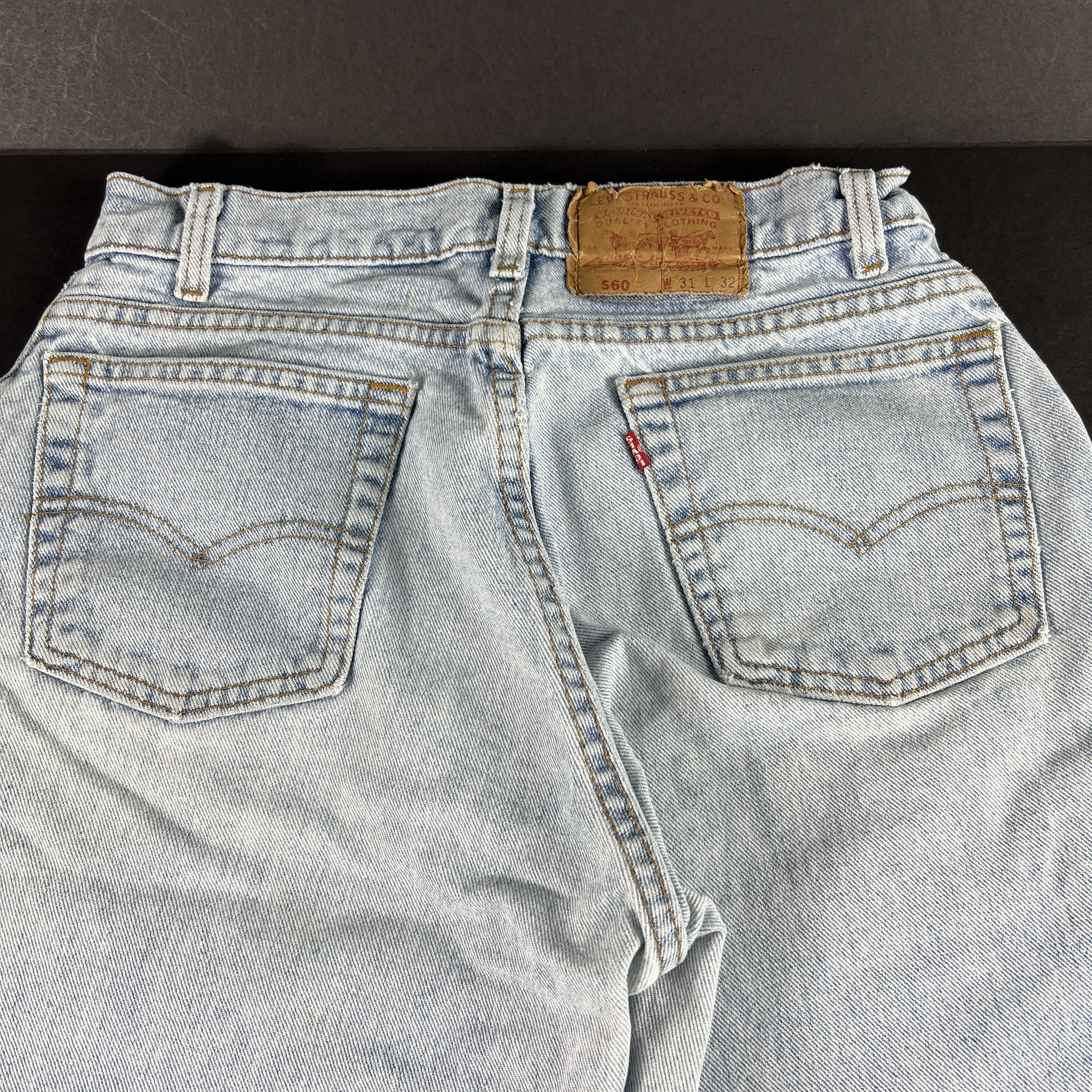 Levi's × Vintage VTG 90s Levi's Jeans 560 Loose Tapered Blue Cotton Denim Size US 30 / EU 46 - 11 Thumbnail