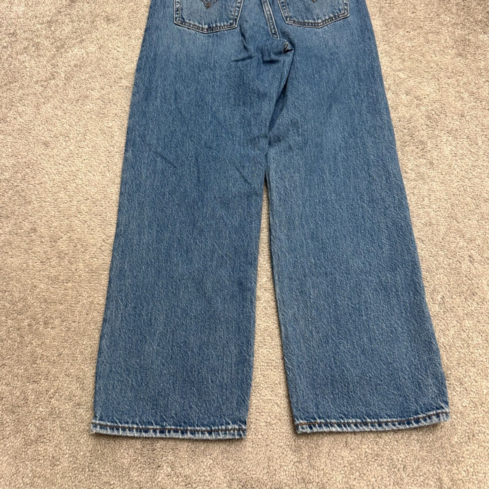Levi's Levi's Ribcage Straight Ankle Jeans Womens 26 Blue Medium Wash Button Fly Denim Size 26" / US 2 / IT 38 - 5 Thumbnail