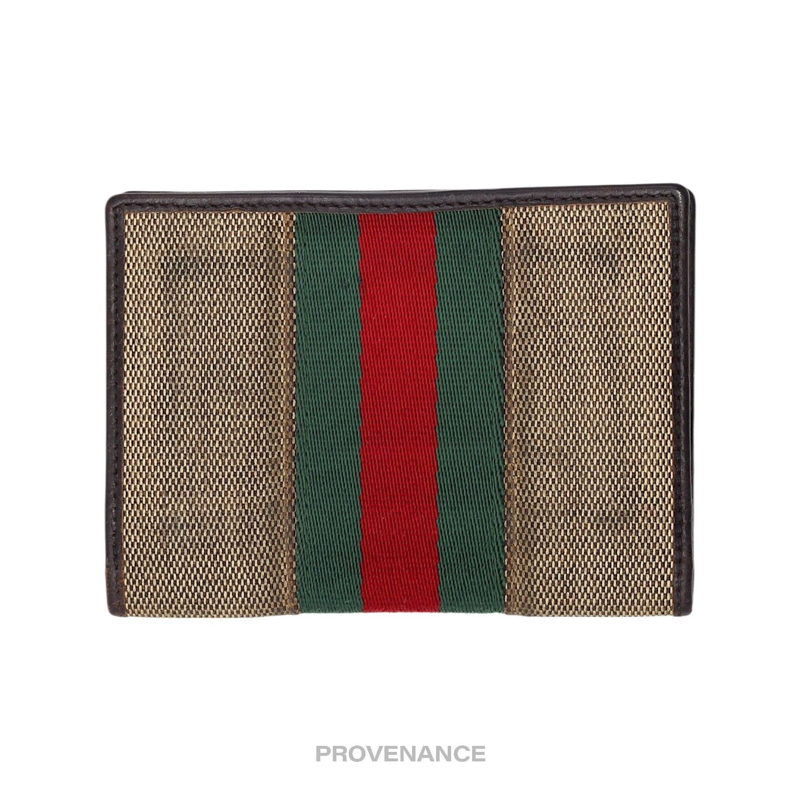 Gucci 🔴 Gucci Pocket Organizer Wallet - Raffia with Web Size ONE SIZE - 8 Thumbnail