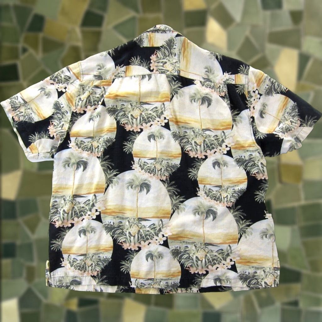 Vintage Vtg Jamaica Jaxx Silk Yellow Black Floral Hawaii Button Short Sleeve Shirt XXL Size US XXL / EU 58 / 5 - 1 Thumbnail