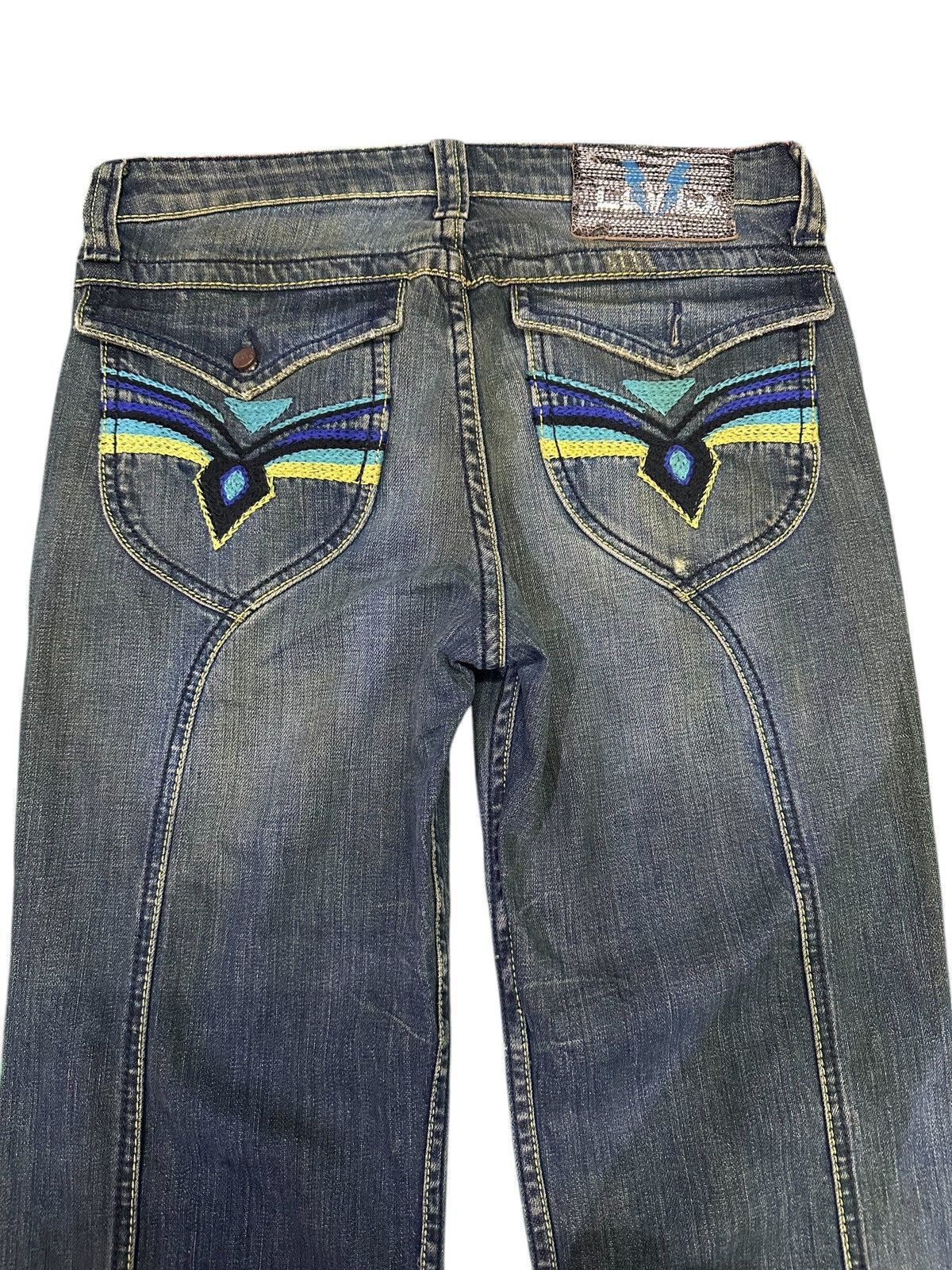 If Six Was Nine Bootcut style Design Flare Elvis Denim 💥 Size US 30 / EU 46 - 3 Thumbnail
