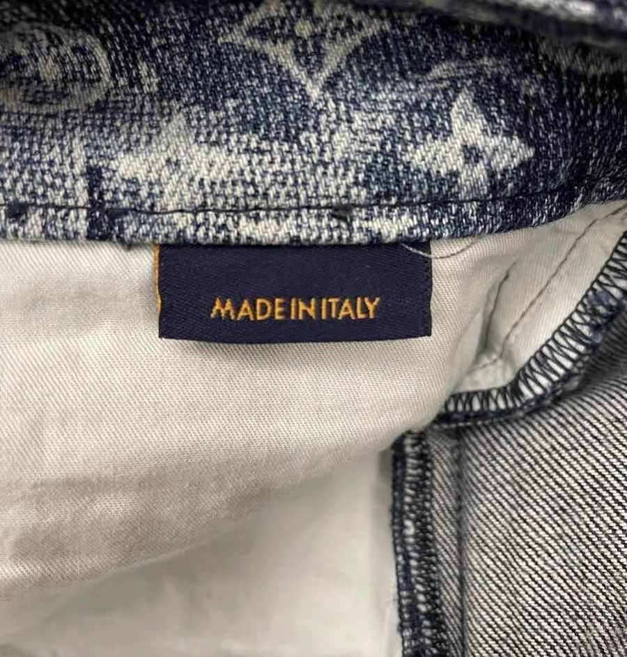 Louis Vuitton Louis Vuitton 33 Tapestry Blue Monogram Denim Jeans Size US 33 - 6 Thumbnail