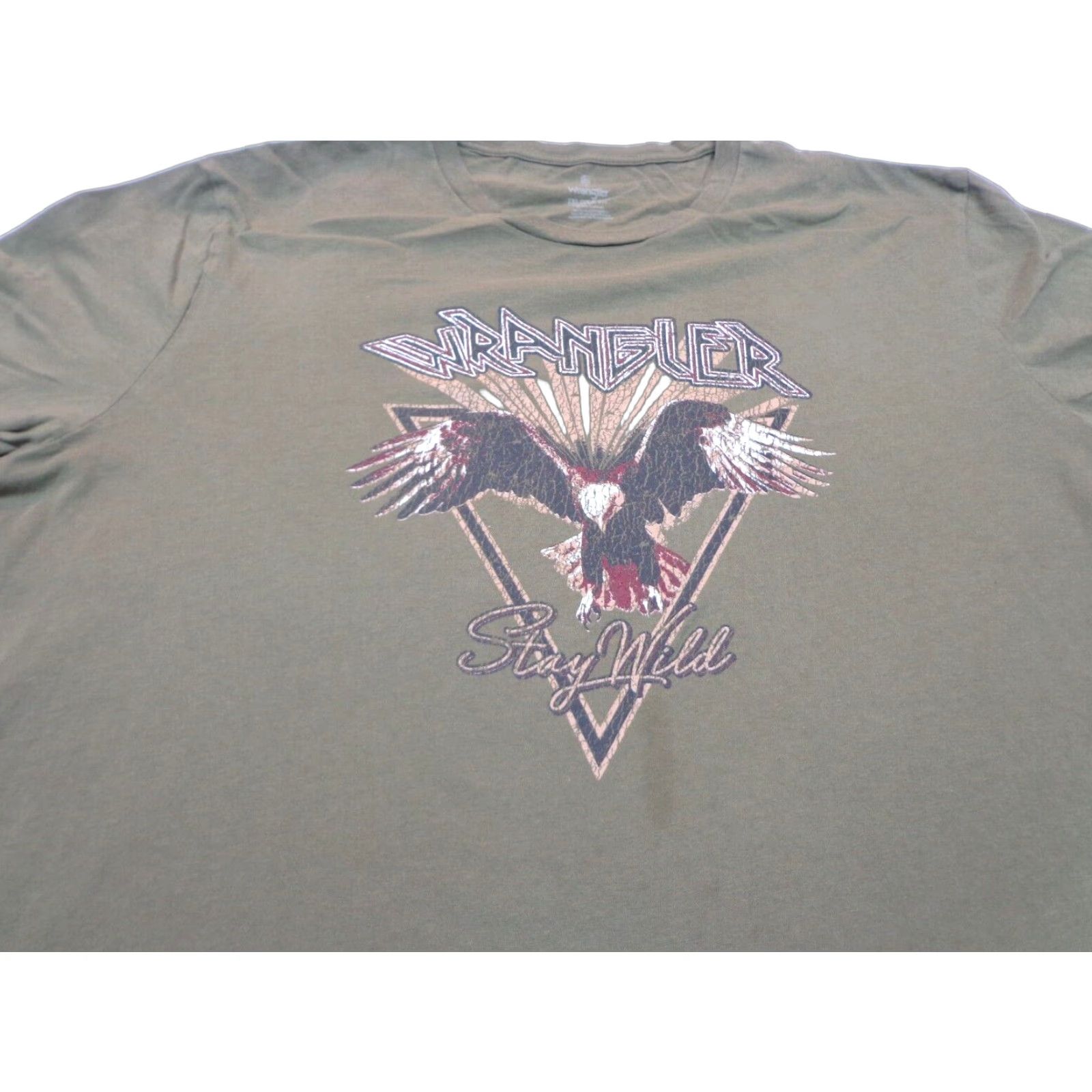 Wrangler WRANGLER STAY WILD Graphic T Shirt 2XL Men Green Shirt Size US XXL / EU 58 / 5 - 1 Thumbnail