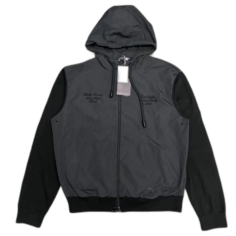 Louis Vuitton Louis Vuitton Hooded Jacket with Logo Embroi