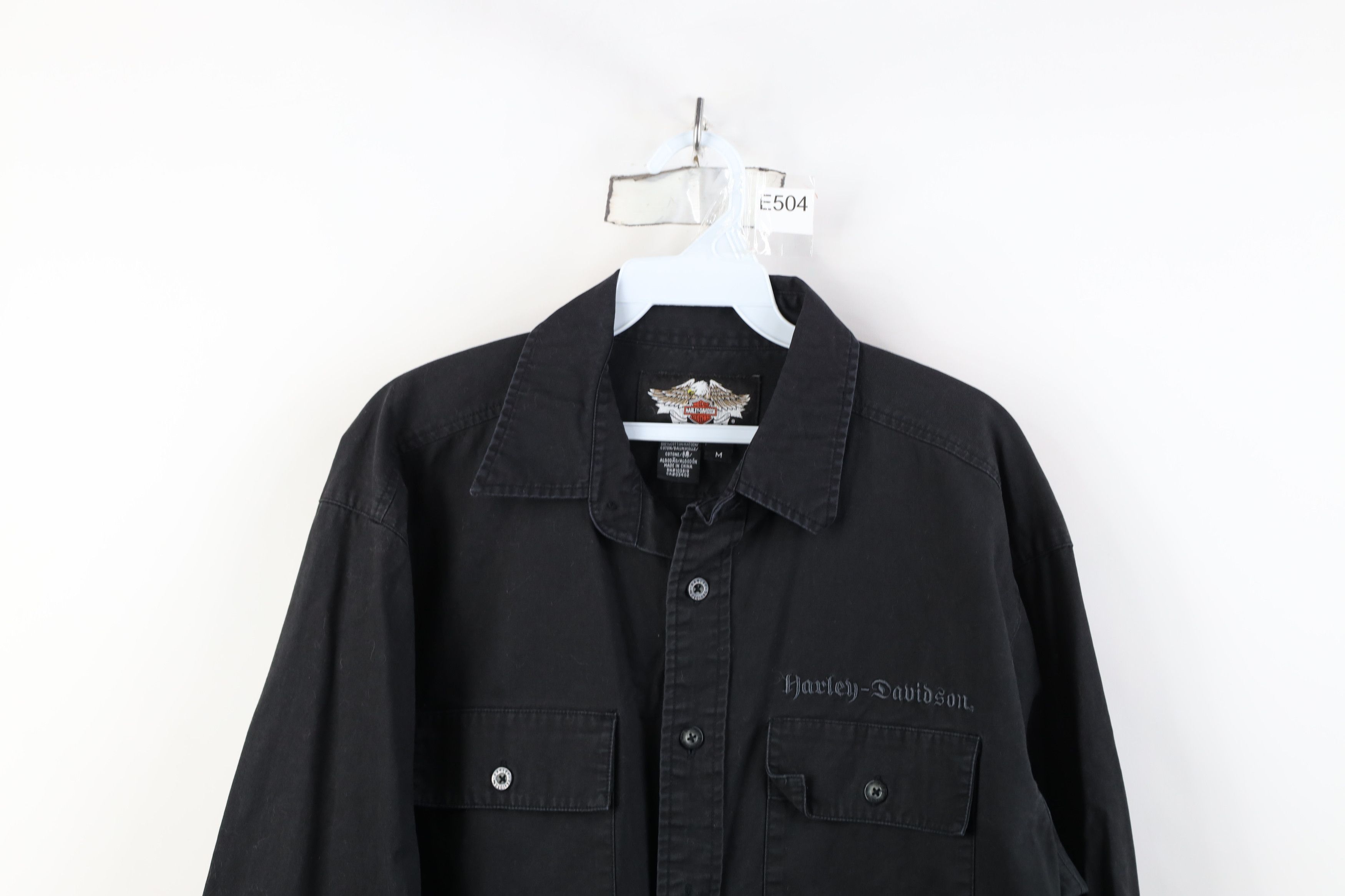 Harley Davidson Vintage Harley Davidson Spell Out Collared Button Shirt Size US M / EU 48-50 / 2 - 2 Thumbnail