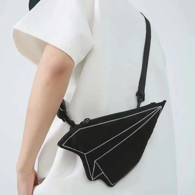 Japanese Brand Fashion y2k contrast thread fanny pack grunge shoulder bag Size ONE SIZE - 2 Thumbnail