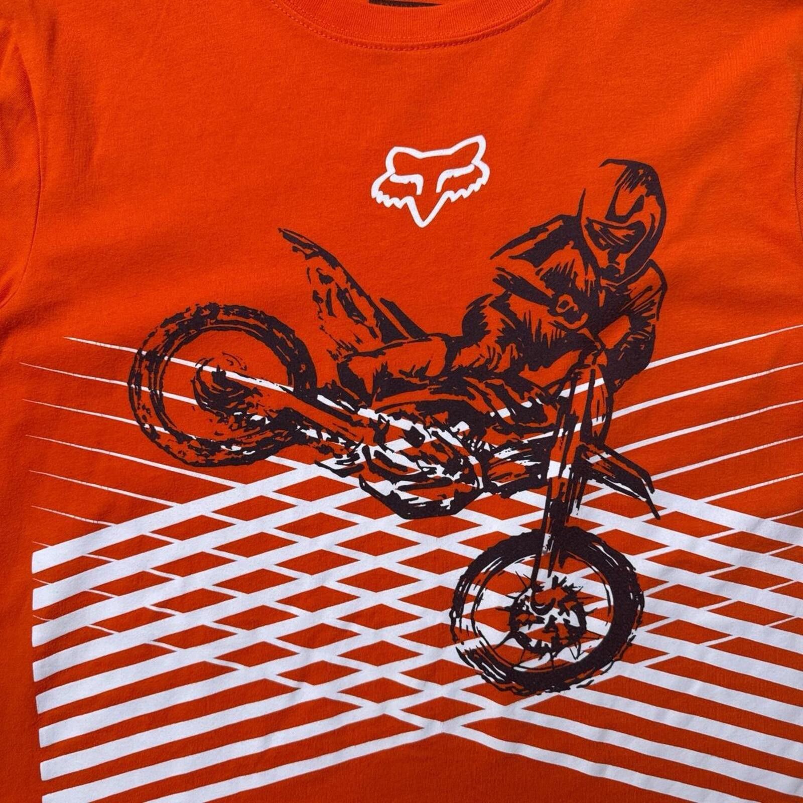 Fox Racing Y2K Fox Racing Orange Grunge Vintage t shirt Size US XL / EU 56 / 4 - 3 Thumbnail