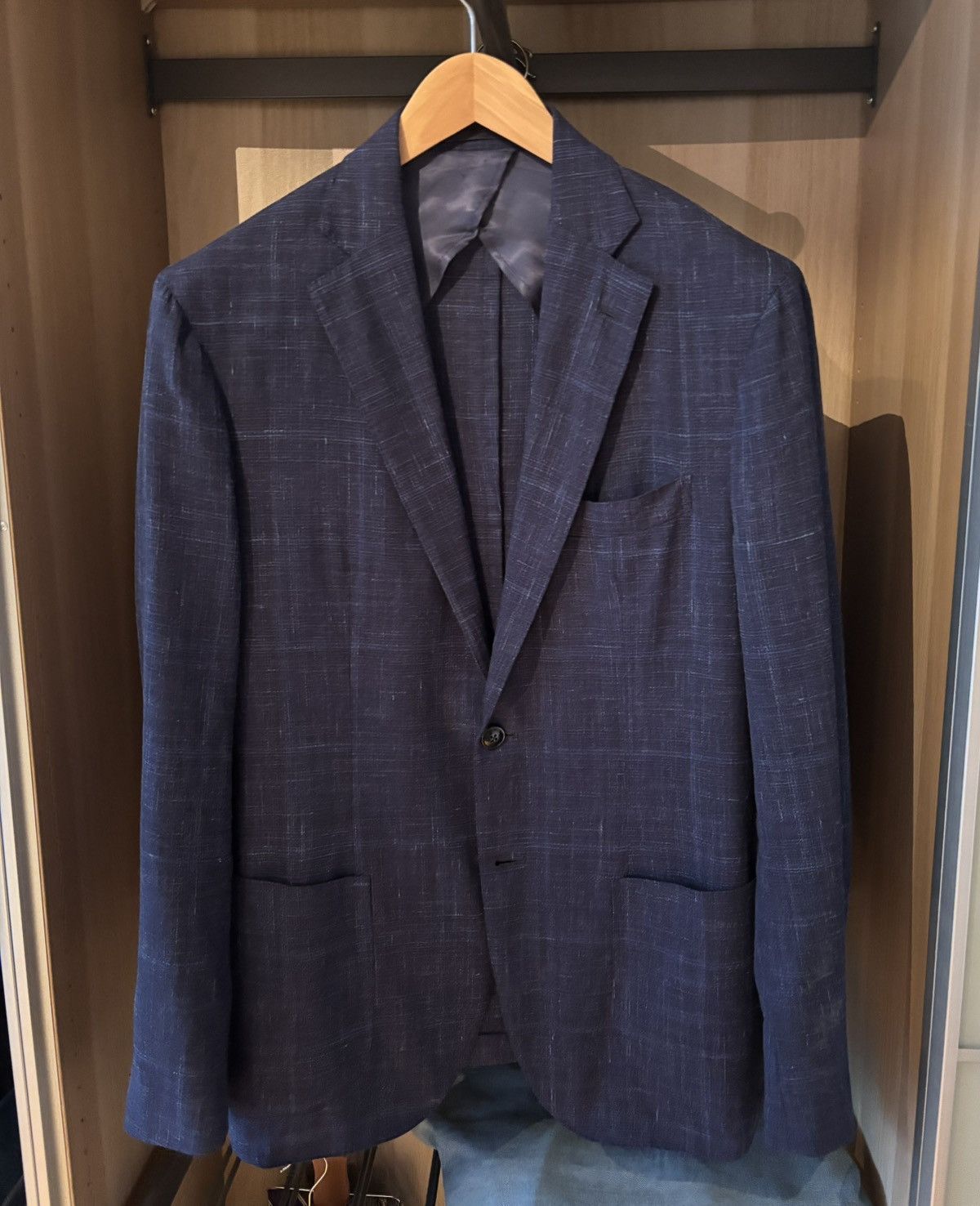 Barba Napoli Lightly woven beautiful woven summer blazer Size 44R - 1 Thumbnail