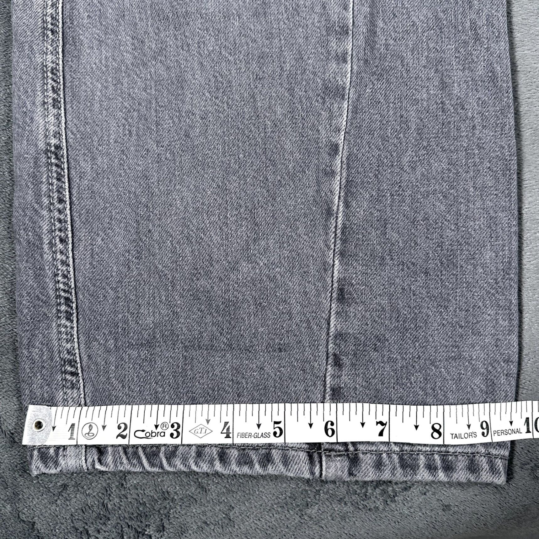 Vintage We The Free Jeans 28 Gray High Rise Straight 100% Cotton Denim Wide Leg Womens Size 28" / US 6 / IT 42 - 3 Thumbnail