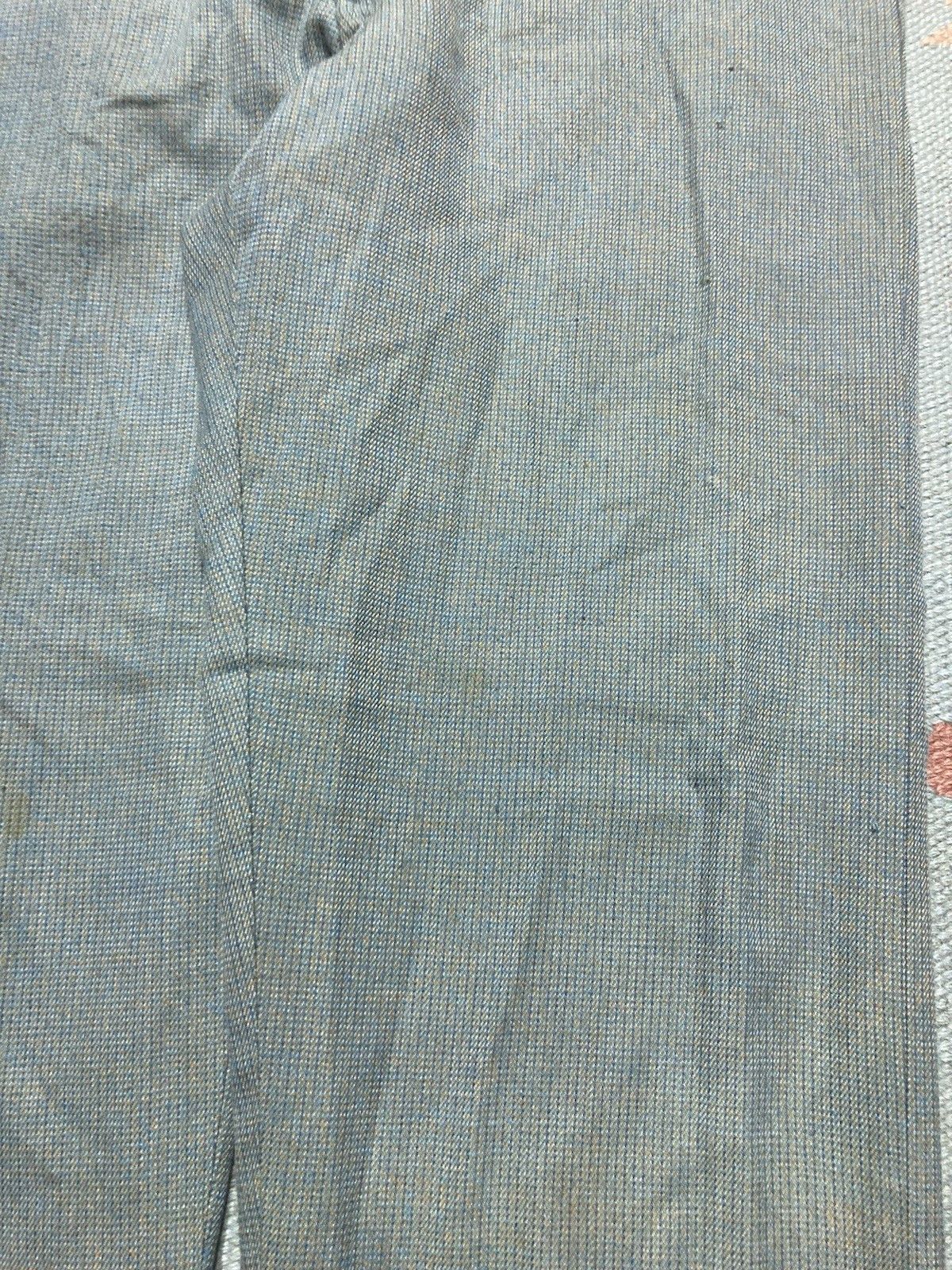 Vintage 1960s checkered striped pants tapered poly cotton 30x29 Size US 30 / EU 46 - 3 Thumbnail
