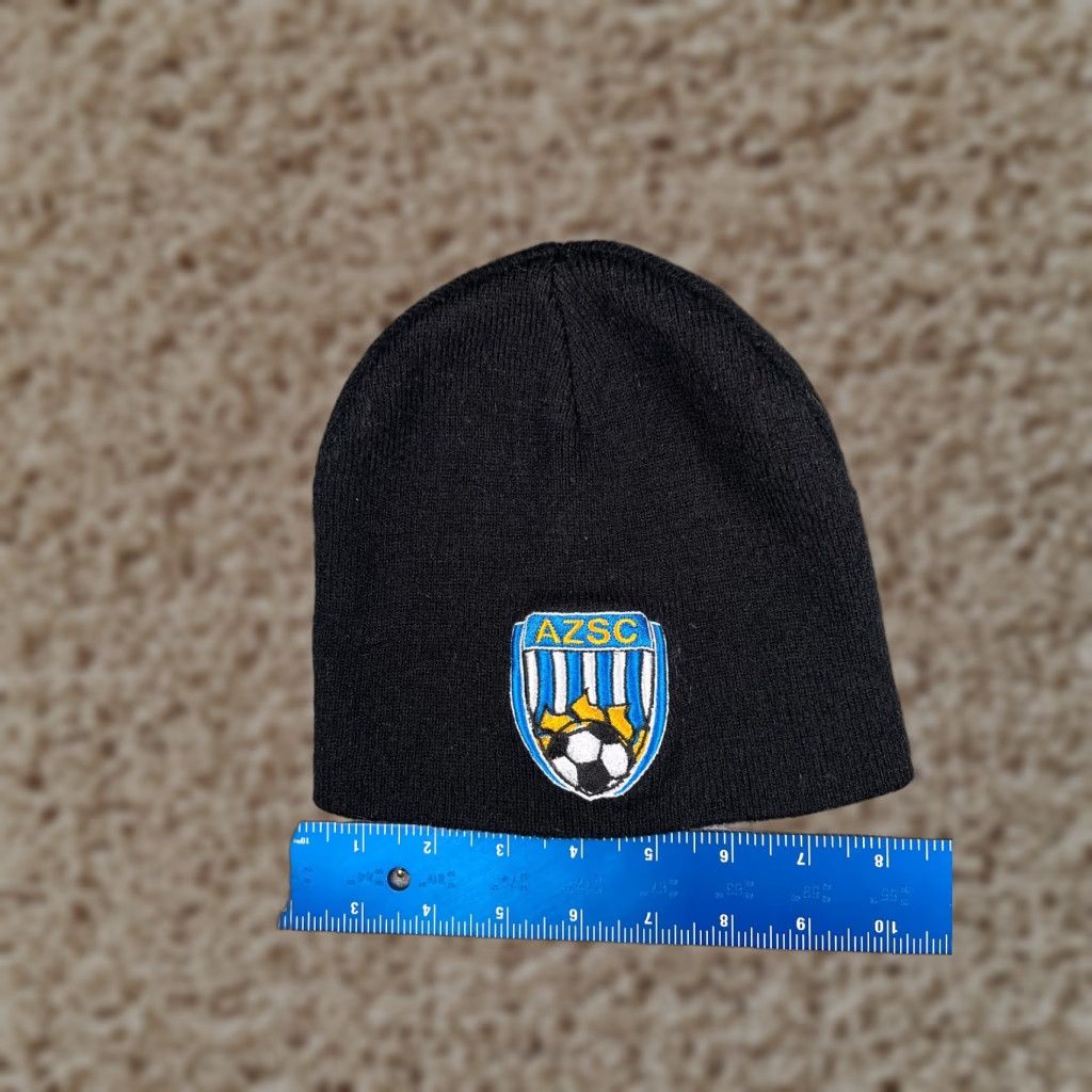 Vintage AZSC Arizona Soccer Club Beanie Adult One Size Black Knit Acrylic Hat Unbranded Unisex Soccer Club Logo 90s12? Size ONE SIZE - 1 Thumbnail
