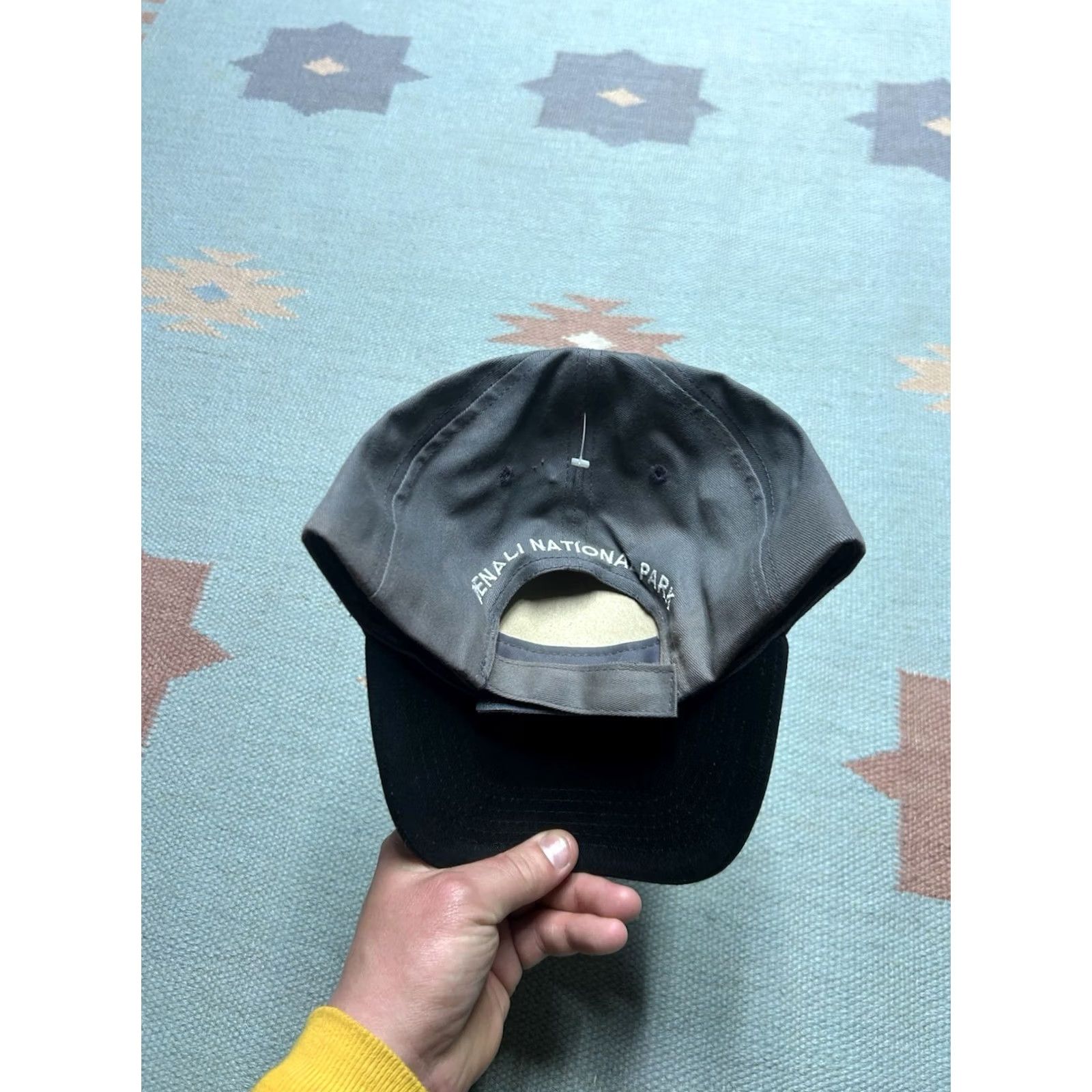 Vintage Denali Alaska strapback hat adjustable cap Denali National Park black gray spell out Mens Adjustable Baseball Cap Size US M / EU 48-50 / 2 - 4 Thumbnail