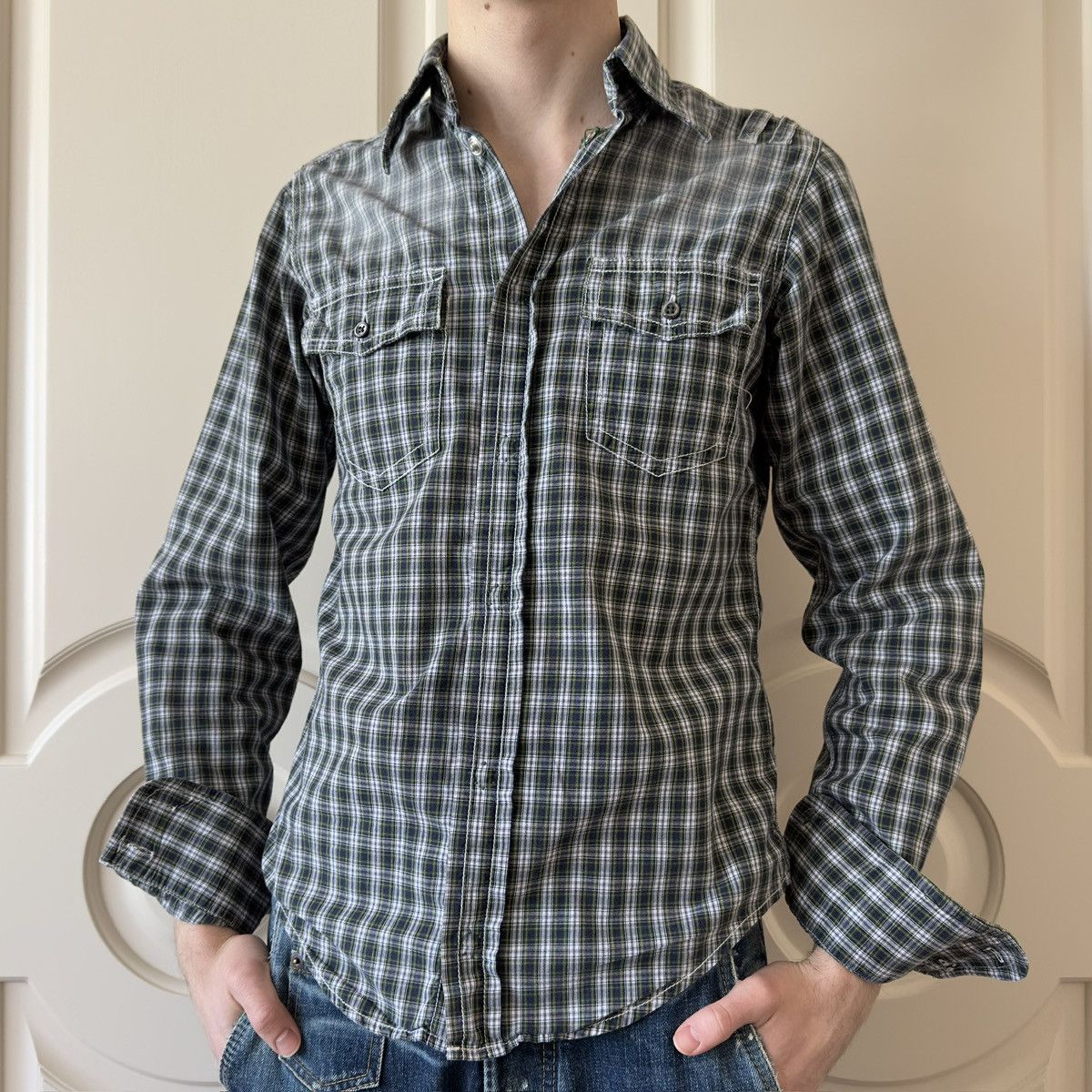 Dsquared2 S/S 2003 Dsquared2 Mud Flingin’ Western Button-up Shirt Size US M / EU 48-50 / 2 - 1 Thumbnail