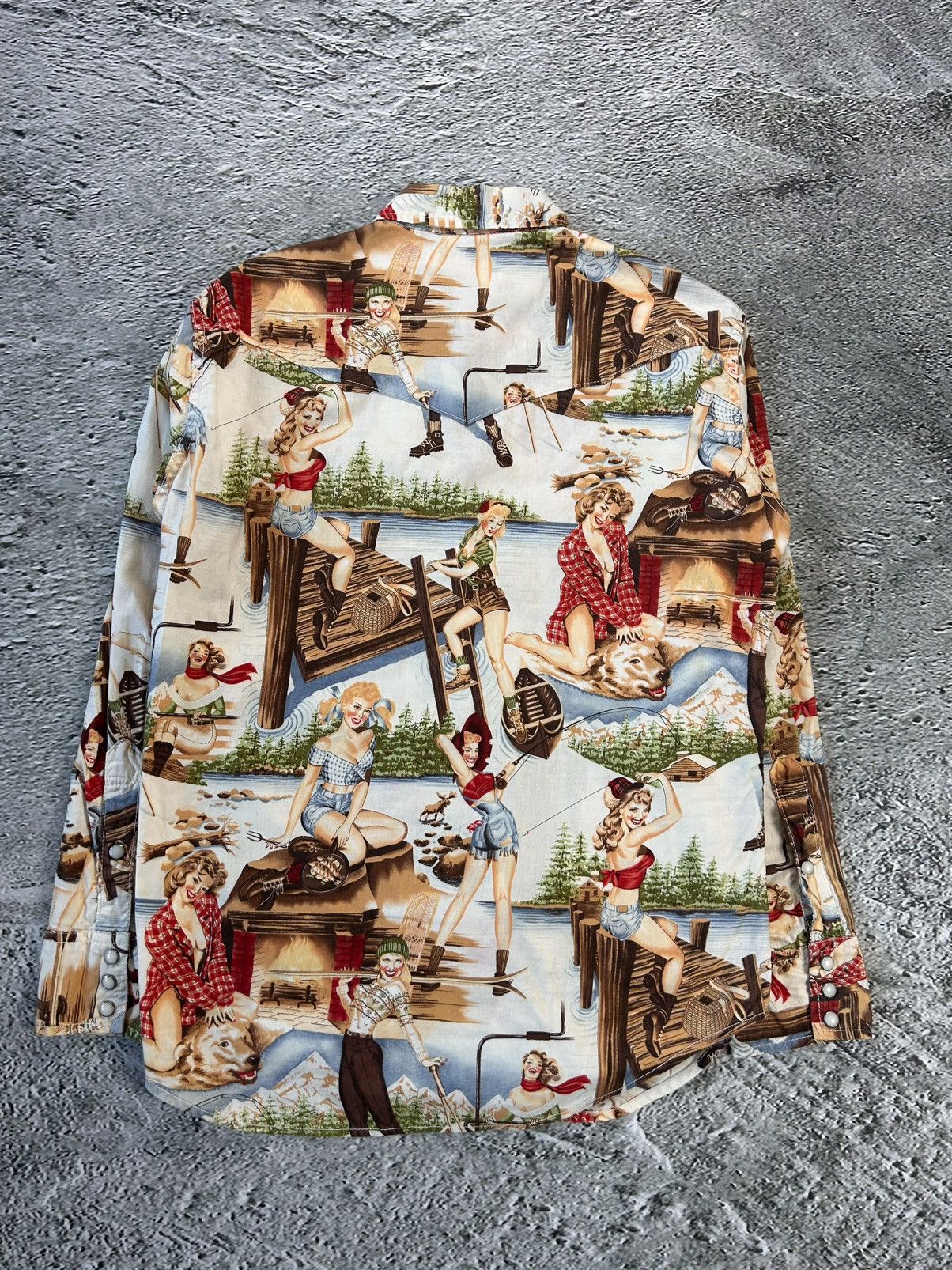 Evisu Evisu shirt button-up playboy style sexy fullprint Size US S / EU 44-46 / 1 - 9 Thumbnail