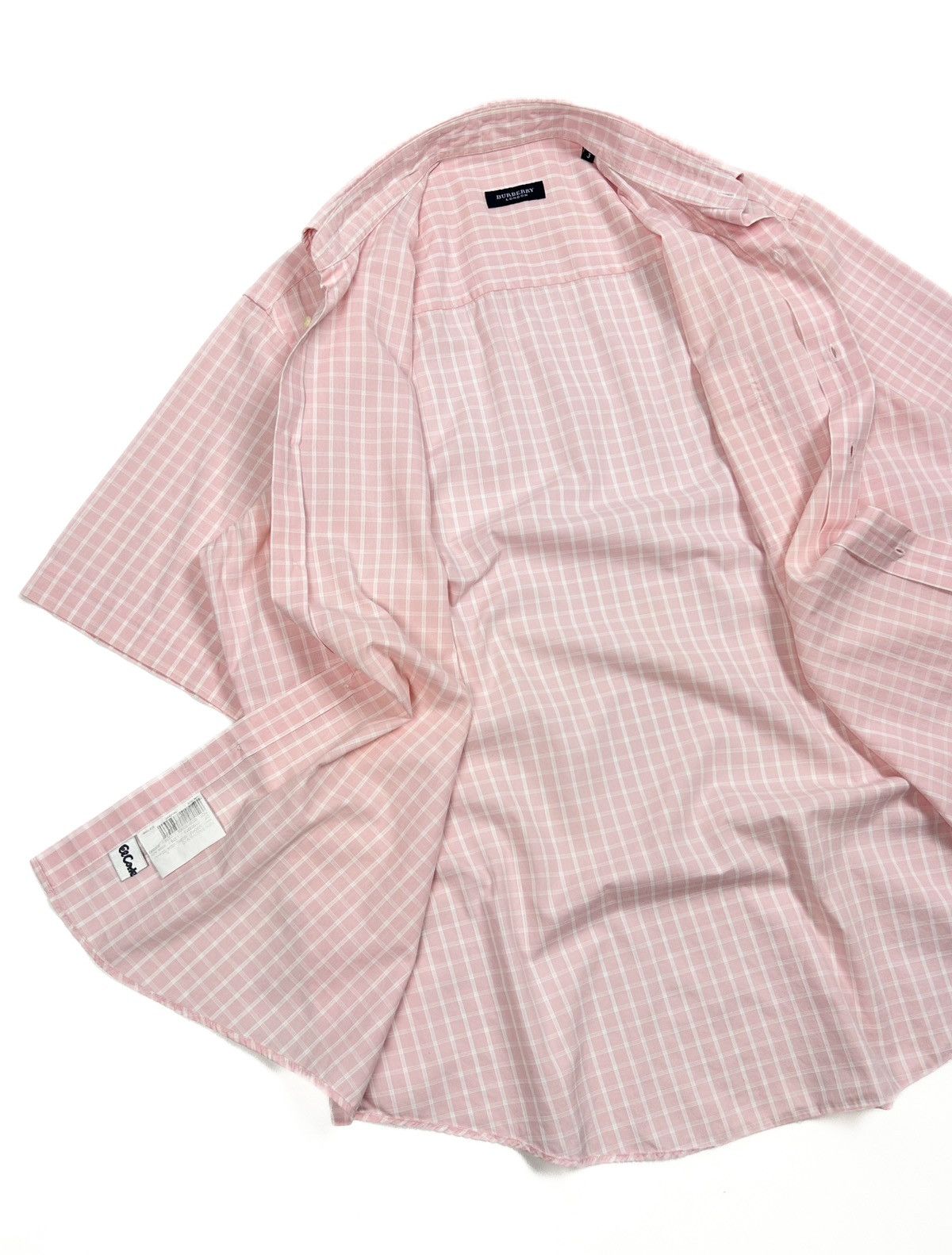 Burberry Vintage Burberry Pink Check Short Sleeve Button-Up Shirt M Size US M / EU 48-50 / 2 - 6 Thumbnail