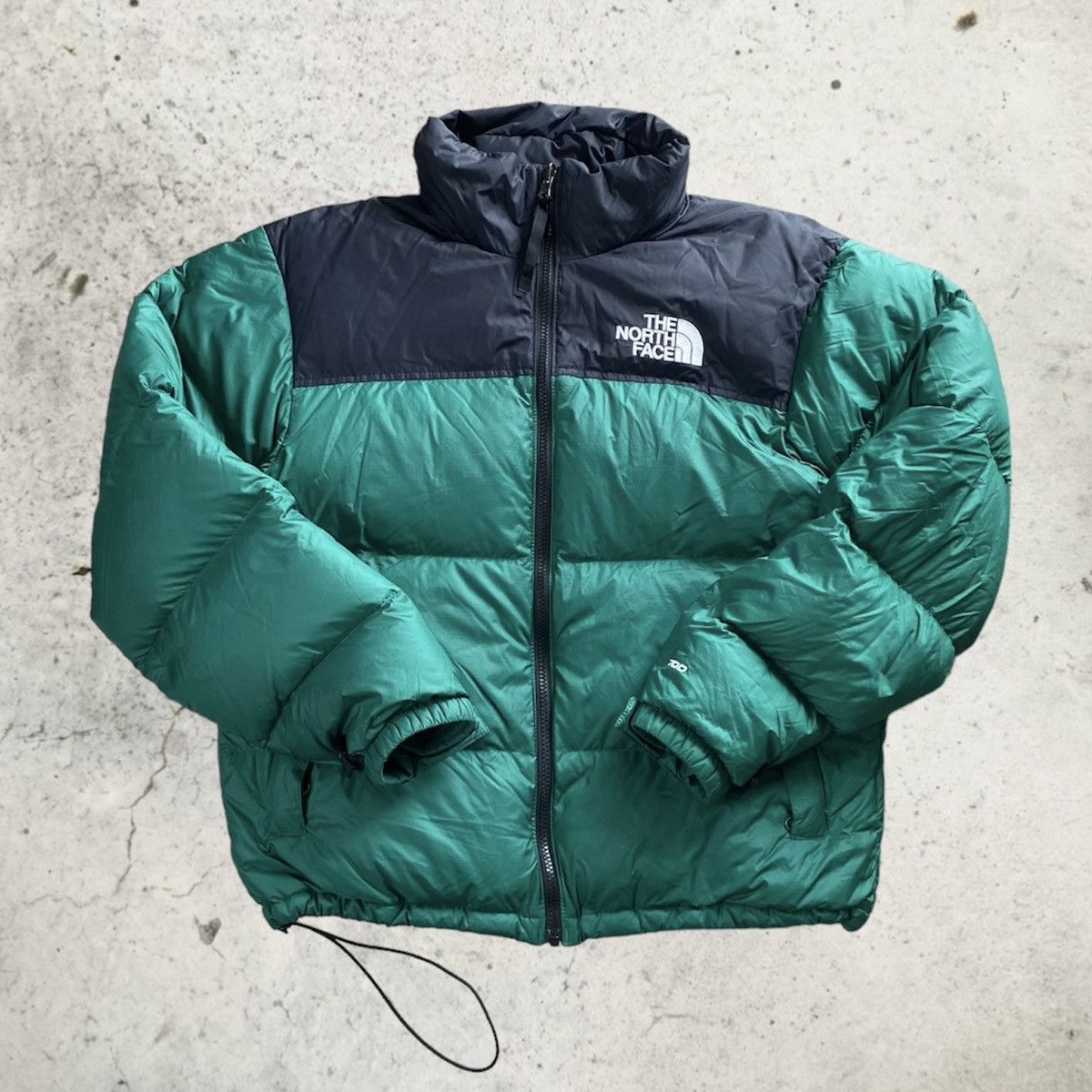 Image of The North Face x Vintage North Face 1996 Retro Nuptse 700 Puffer Jacket (2020) in Green (Size Small