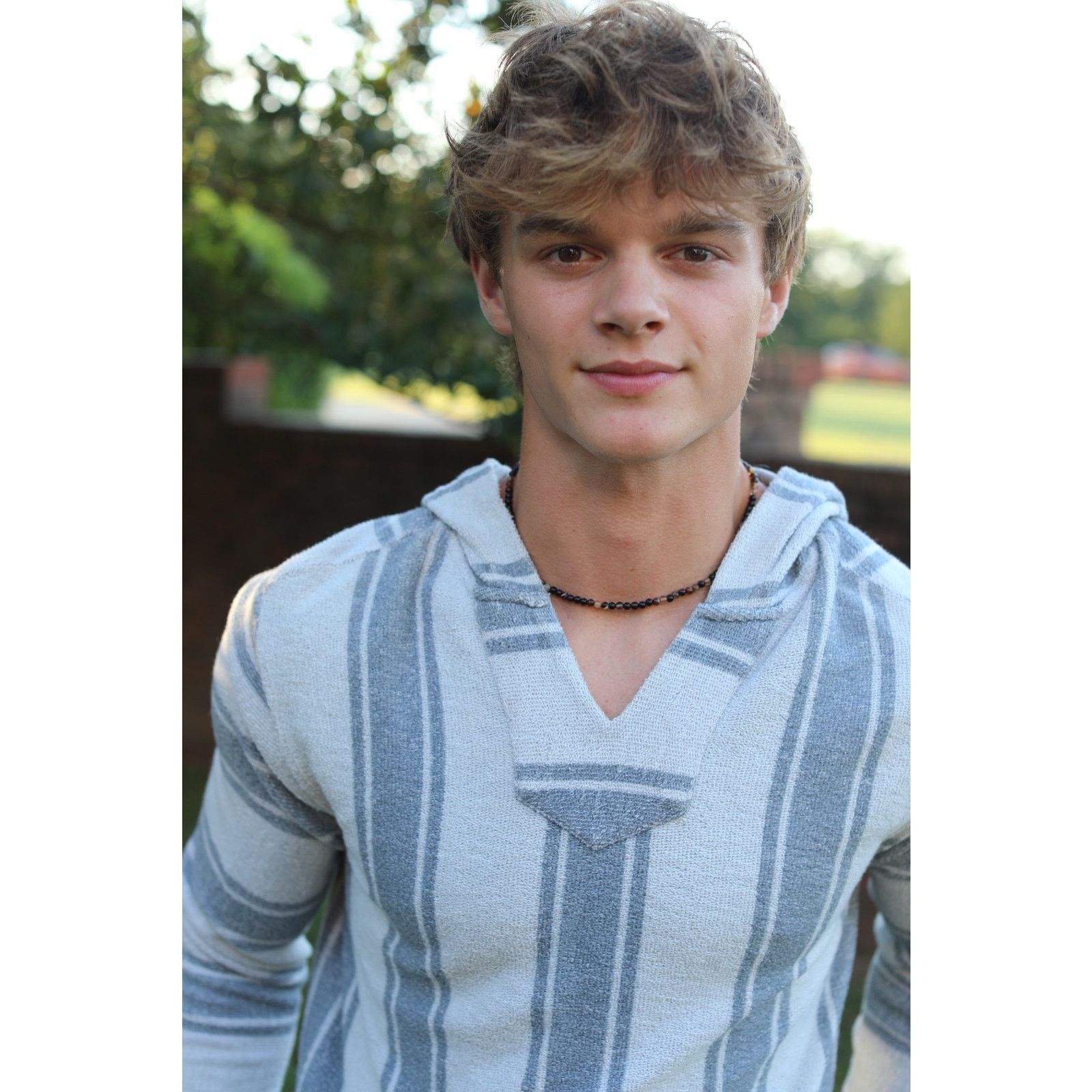 Faherty Faherty Baja Beach Striped Cotton Terry Hoodie Blue small Grailed