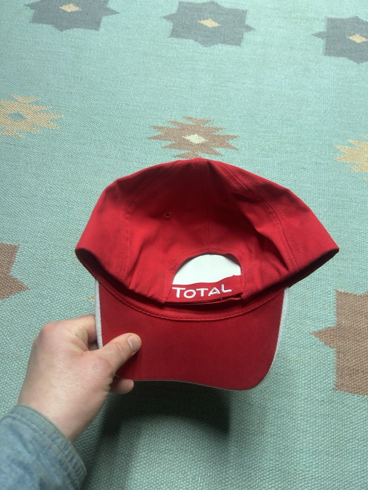 Vintage Vtg strapback hat baseball total lubricants racing red NOS Size ONE SIZE - 4 Thumbnail