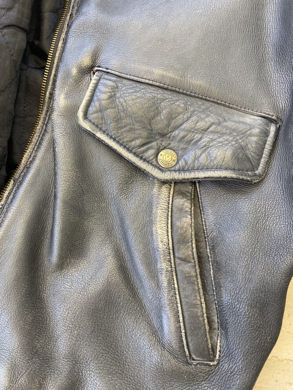 Genuine Leather × Vintage Oversized Vintage Faded real leather jacket Size US XXL / EU 58 / 5 - 5 Thumbnail