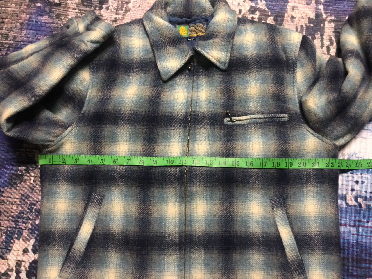 Japanese Brand Vintage Shadows Plaid Wool Flannel Zipper Jacket Size US M / EU 48-50 / 2 - 14 Thumbnail