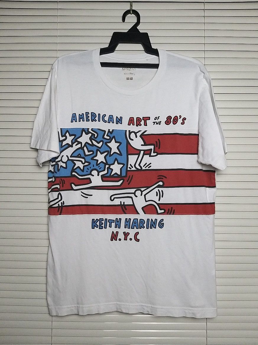 Keith Haring NICE🔥🔥KEITH HARING X UNIQLO AMERICAN FLAG ART T SHIRT Size US L / EU 52-54 / 3 - 1 Thumbnail