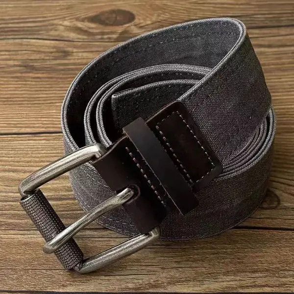 Japanese Brand nezawa x Risa Street Vintage 47 Inch Wide Canvas Gray Belt Size ONE SIZE - 1 Thumbnail