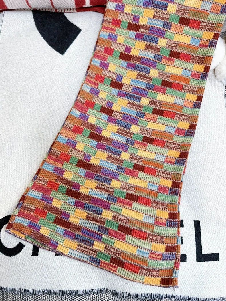 Chanel 18A Cashmere Color Block Knit Dress