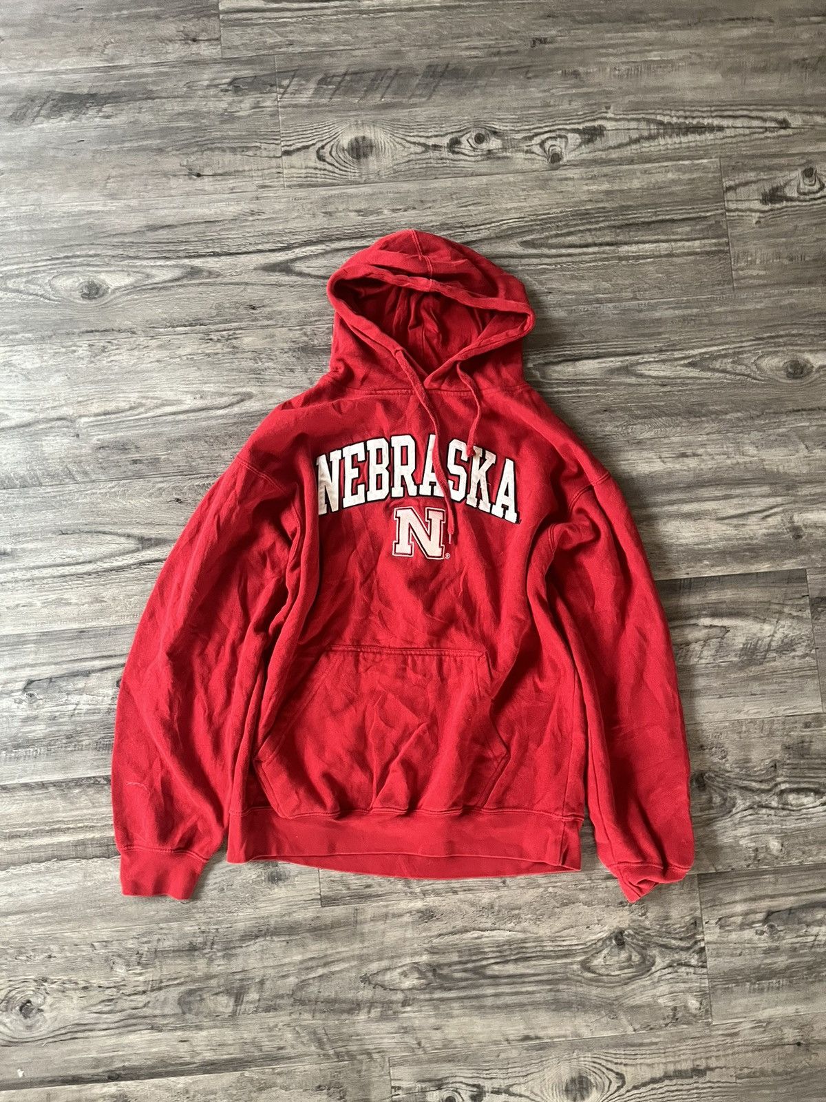 NCAA × Vintage Vintage 90s y2k Nebraska Corn Huskers Hoodie Size US L / EU 52-54 / 3 - 1 Thumbnail