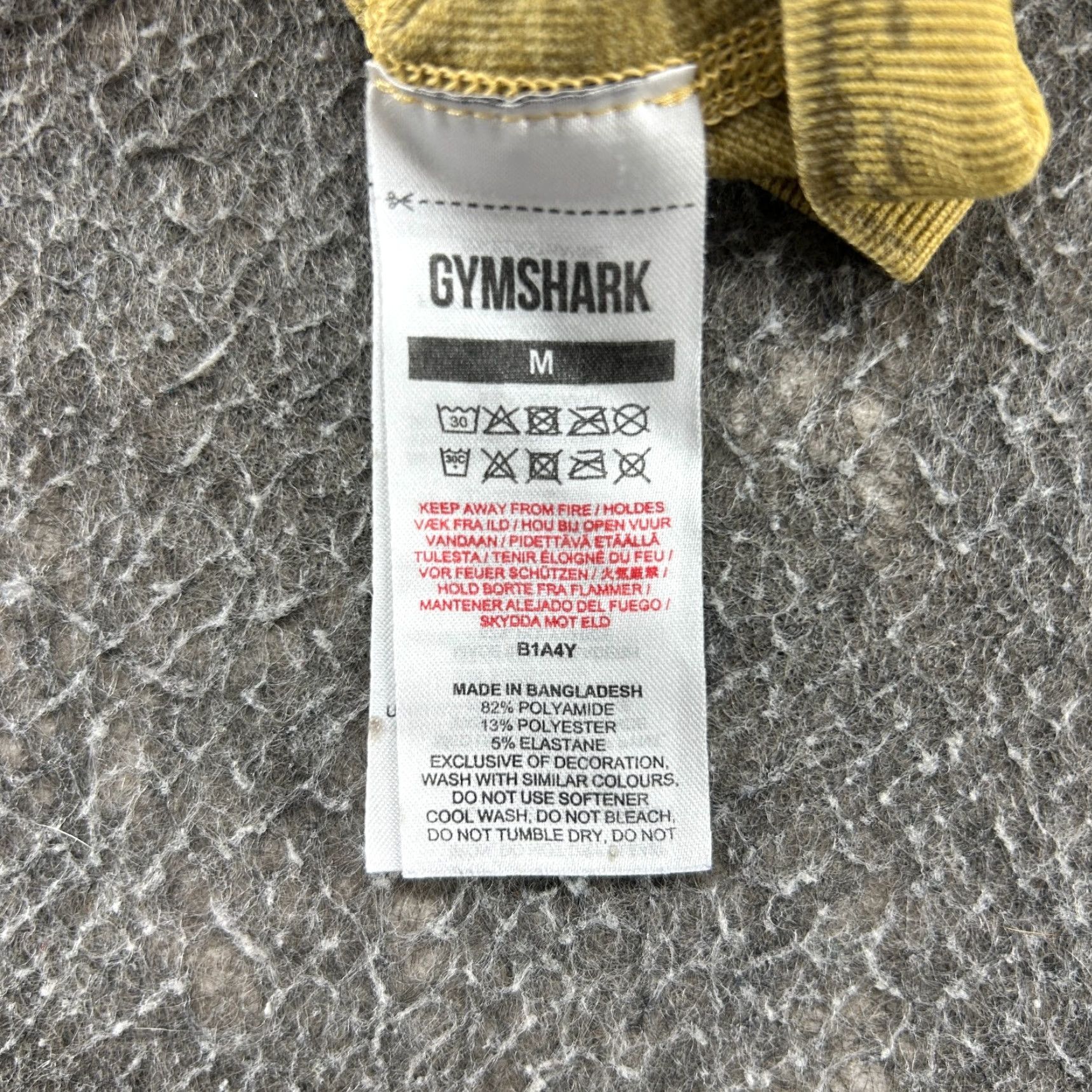 Gymshark VINTAGE Gymshark Shorts Womens M Yellow Camouflage Adapt Seamless Compression Logo Drawstring Athletic Casual Women Size 32" / US 10 / IT 46 - 6 Thumbnail
