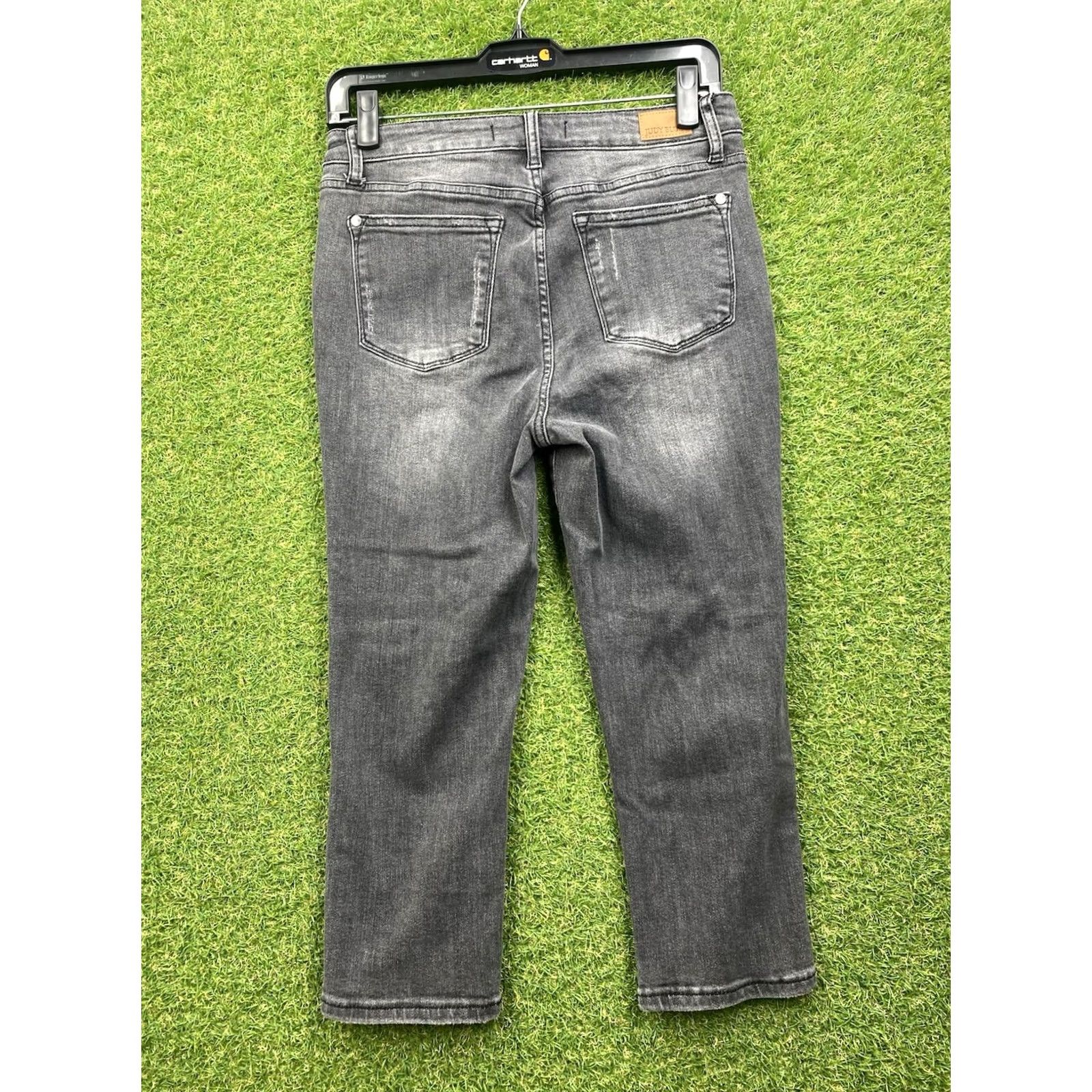 Denime Judy Blue Jeans Womens 5/27 Skinny Fit Capri Black Denim 28x20 JB82250DK-PL Size 27" / US 4 / IT 40 - 2 Thumbnail
