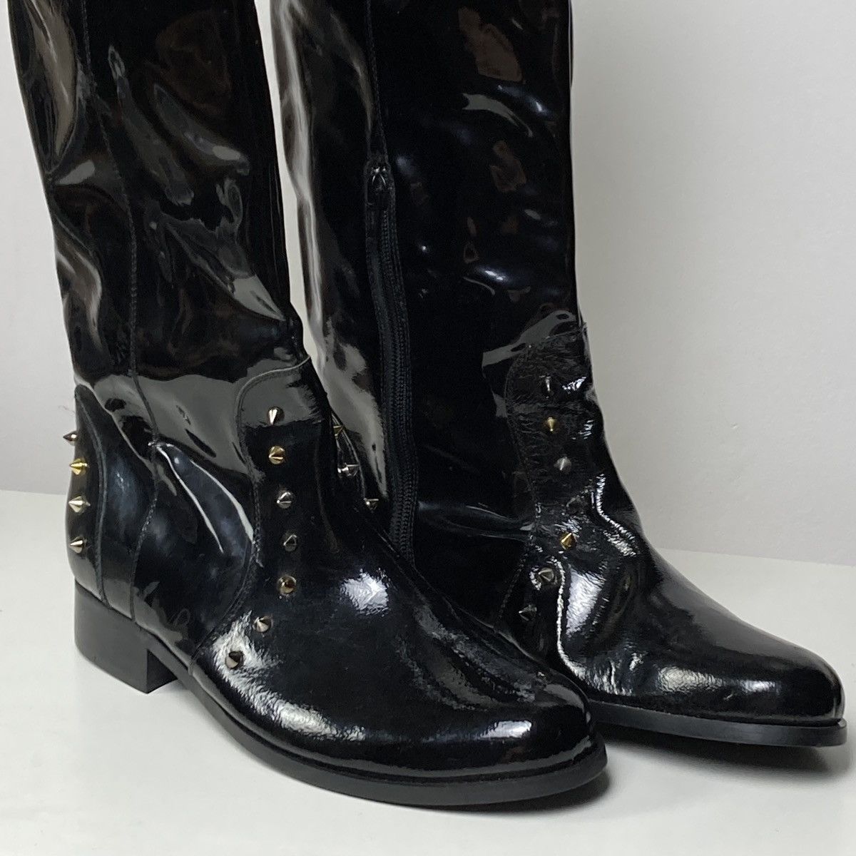Japanese Brand × Vintage Opium Italian leather boots with spikes Size US 10 / IT 40 - 3 Thumbnail
