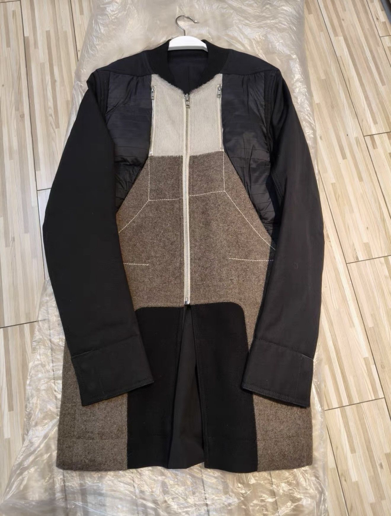 Rick Owens Rick Owens F/W 2015 leather Runway Paneled Cotton Jacket Size US M / EU 48-50 / 2 - 1 Thumbnail